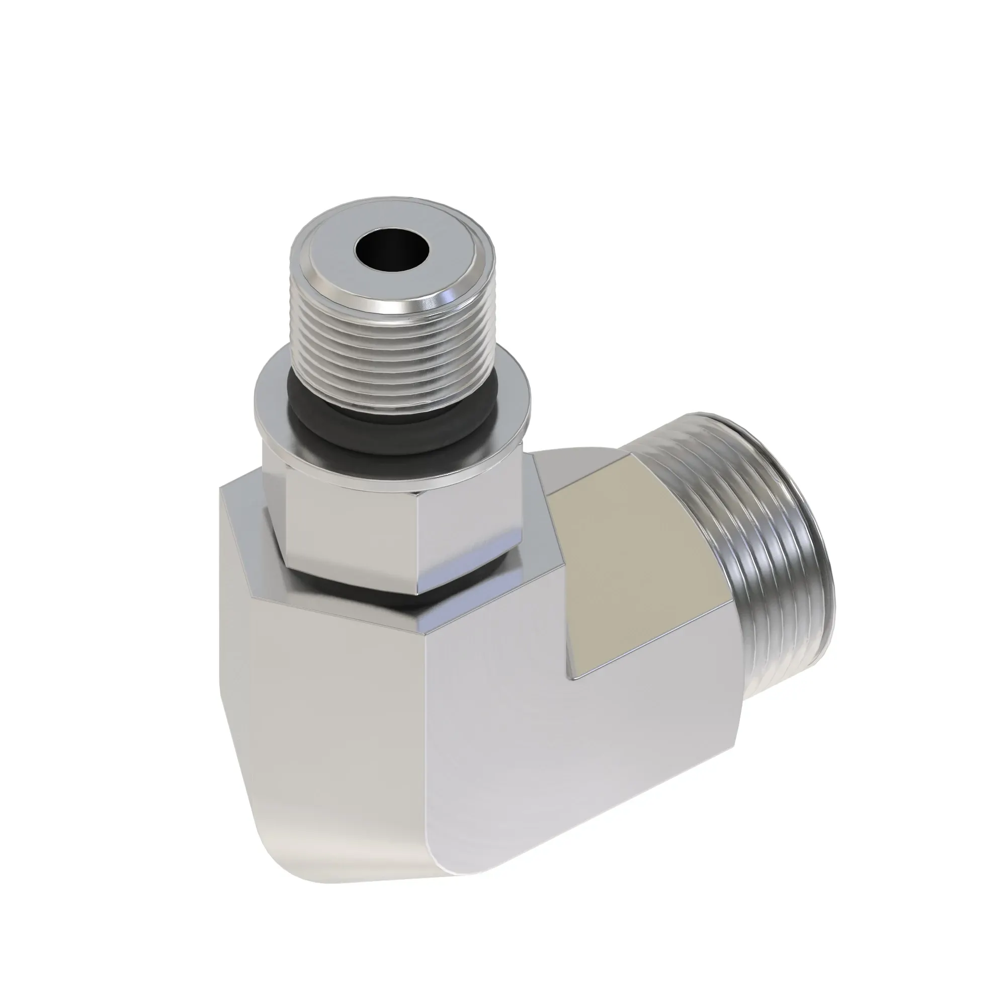 90 DEG ELBOW,O-RING FSF W/MET HEX