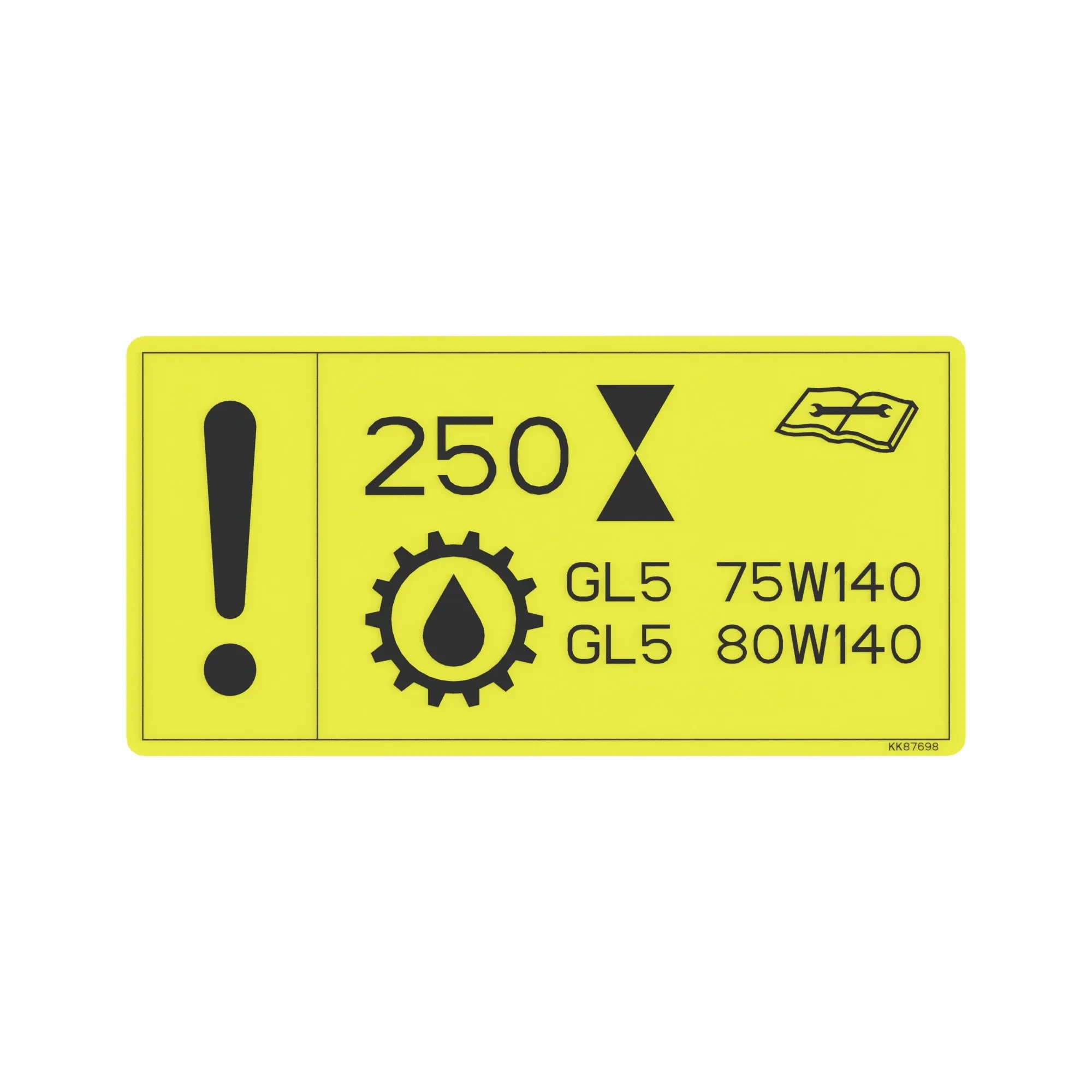 John Deere Hub Oil Hill Climbing Label - KK87698
