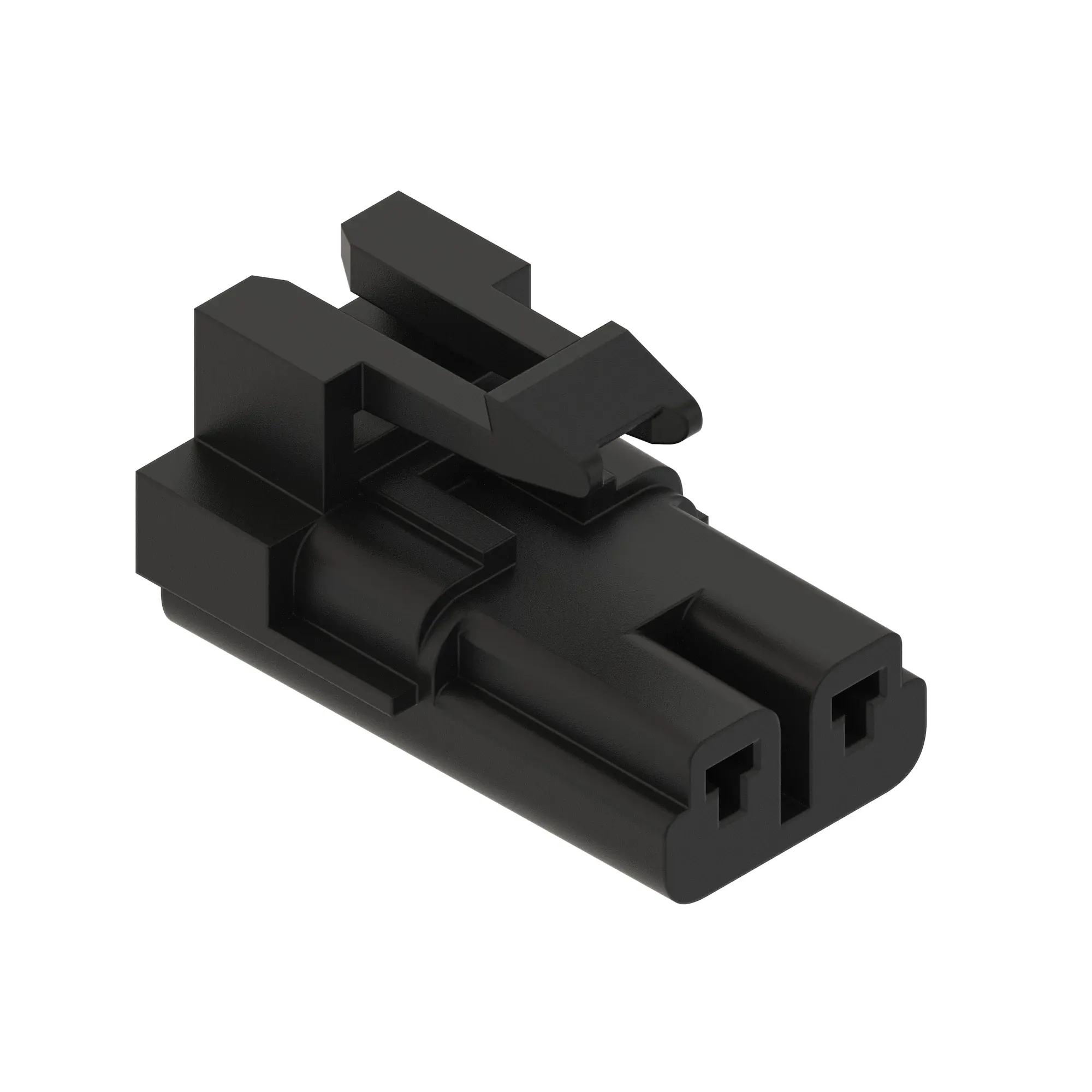 John Deere Black External Electrical Connector Housing, 2 Cavities - 57M9332