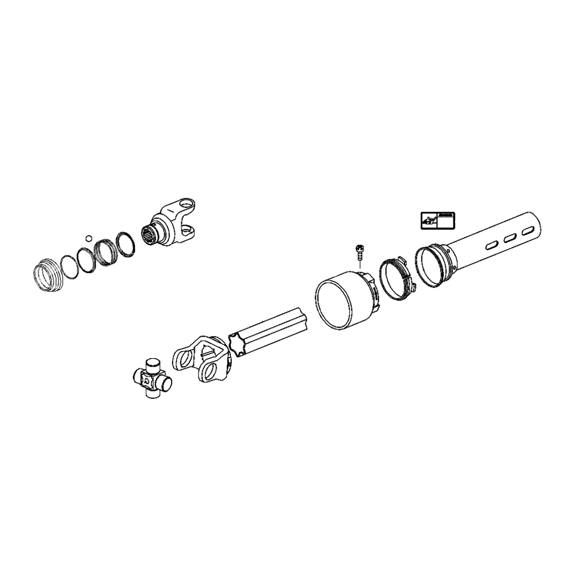 John Deere U-Joint with Shaft and Shield - AH234371