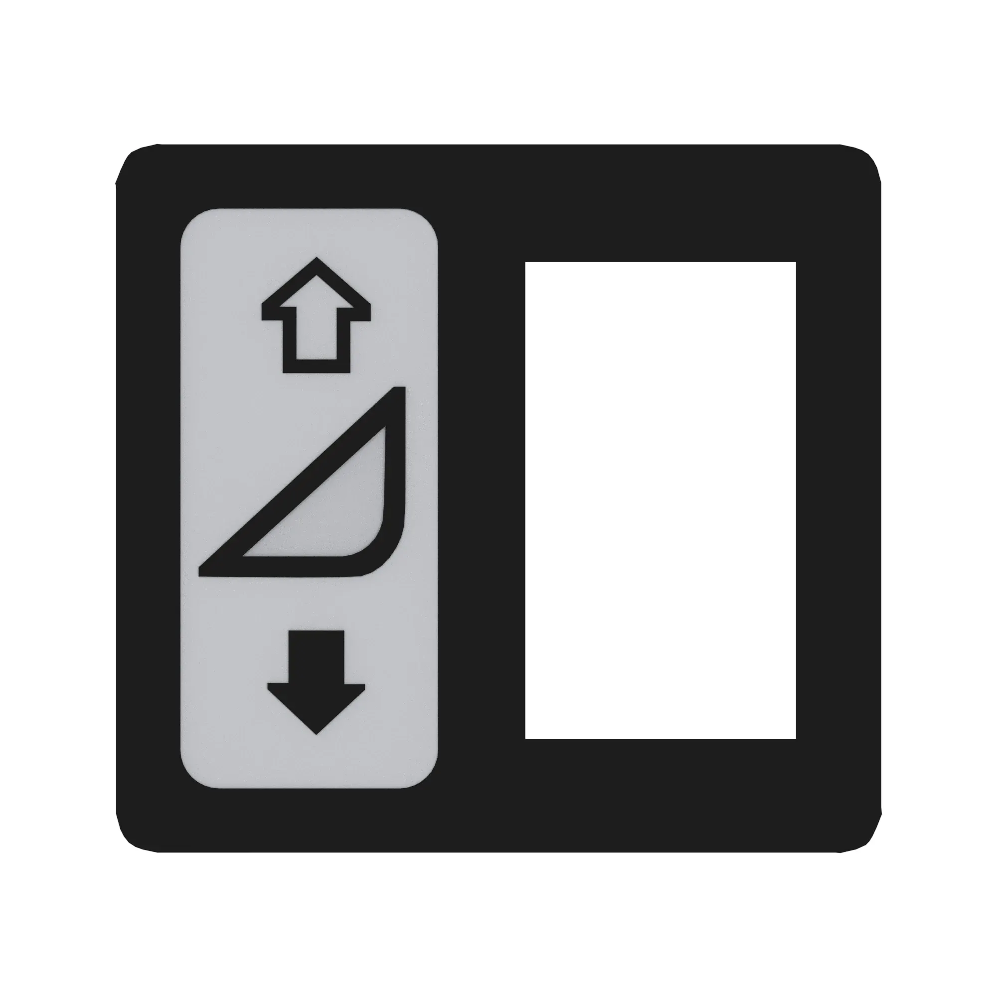 John Deere Header Raise, Lower Switch Label - HXE72516
