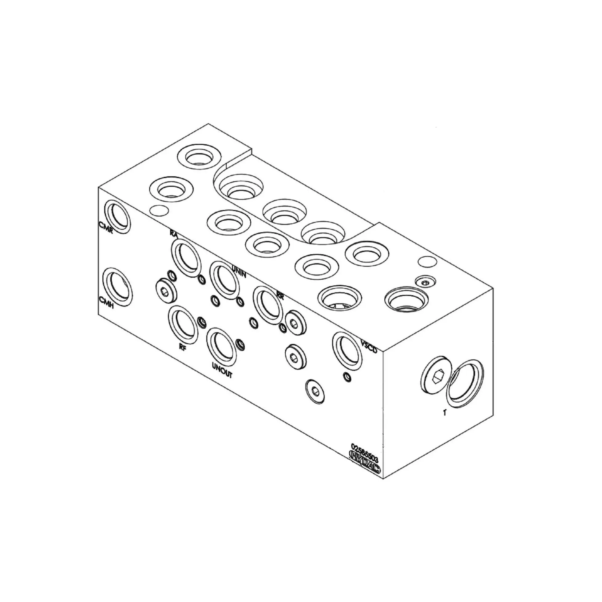 John Deere Flow Control Hydraulic Valve Block with Orifices - AXE27475