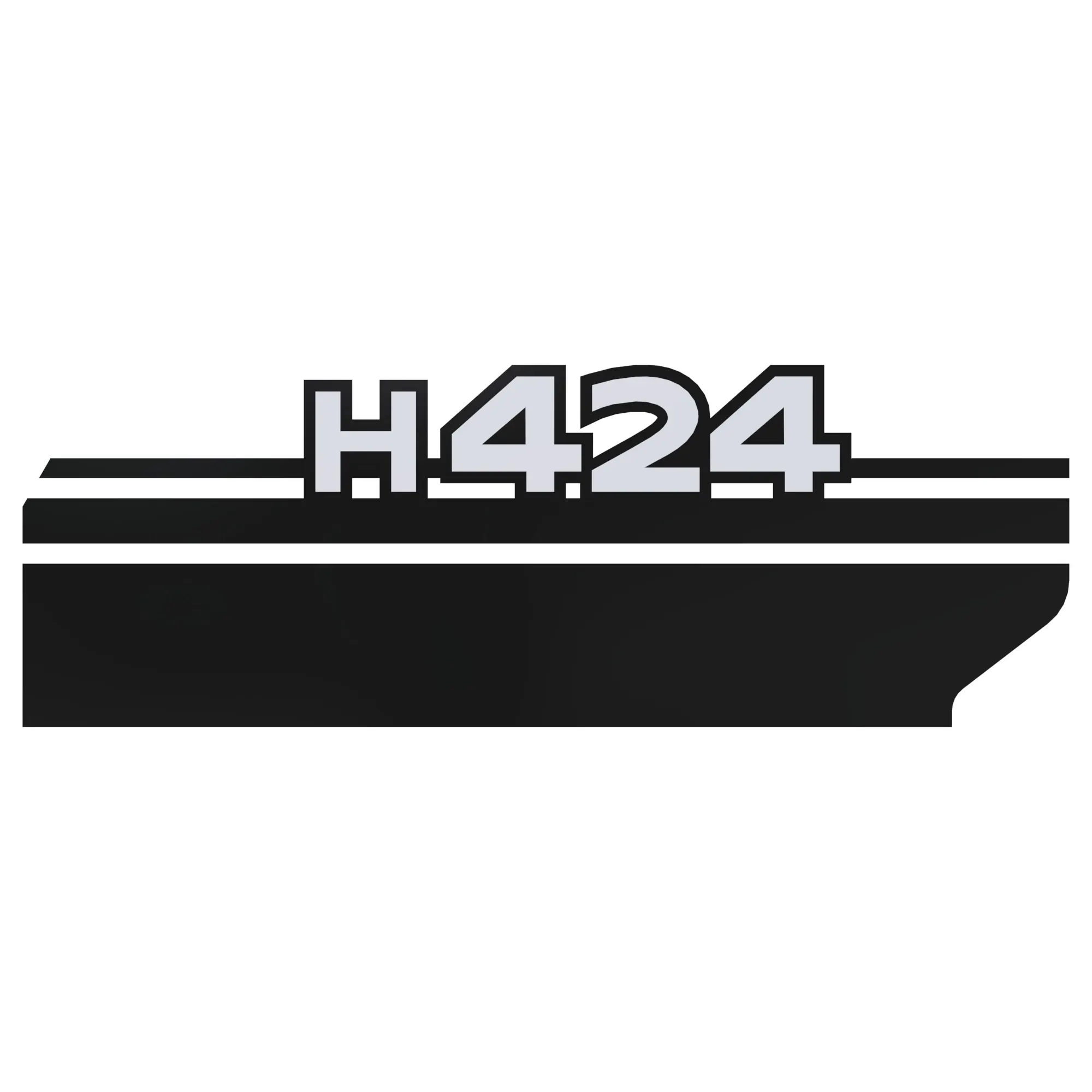 John Deere H424 Waratah Label, Left Side - F719952