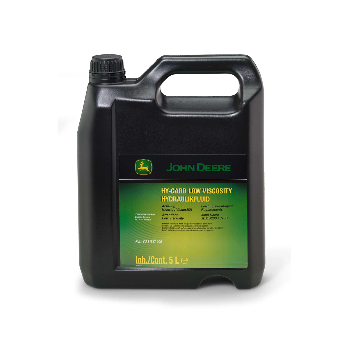 John Deere Transmission and Hydraulic Oil, Hy-Gard™ Low Viscosity, 5 Liter (1.3 Gallon) - YU81817-005