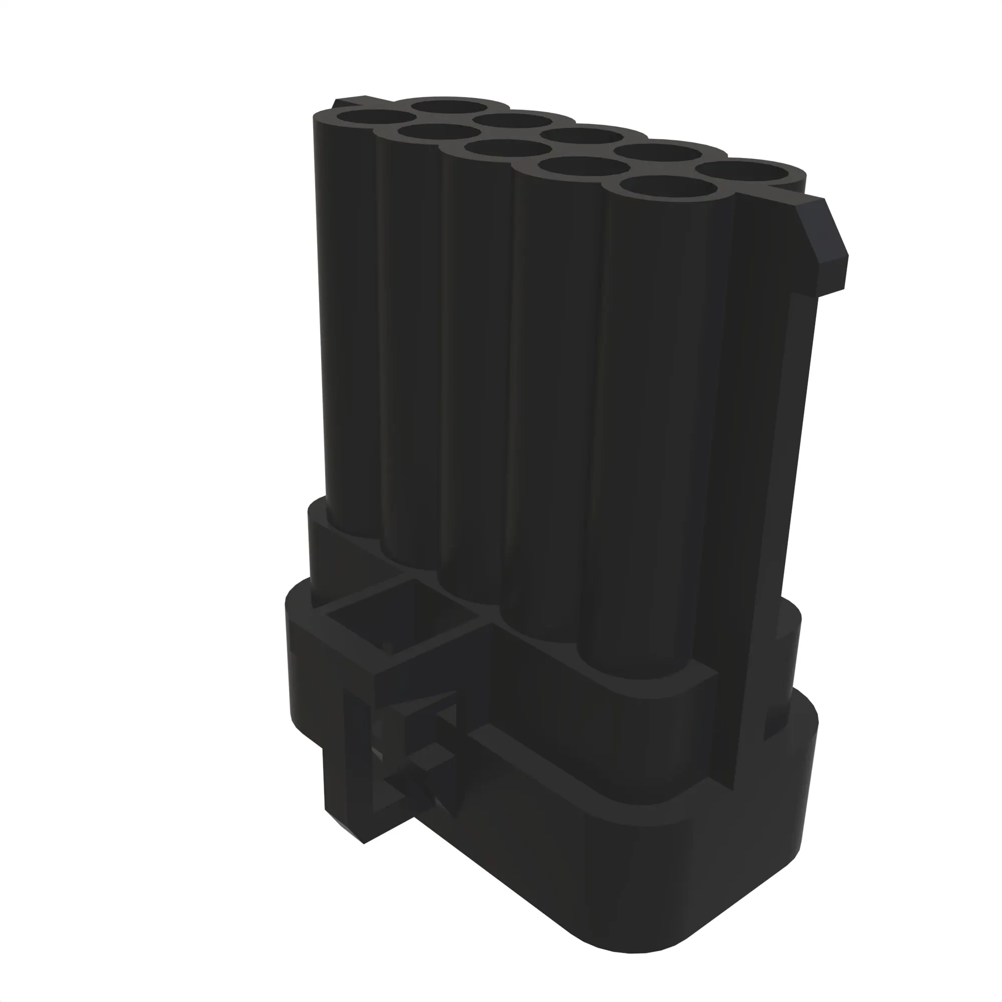 John Deere Black Internal Electrical Connector Housing, 10 Cavities - 57M7265