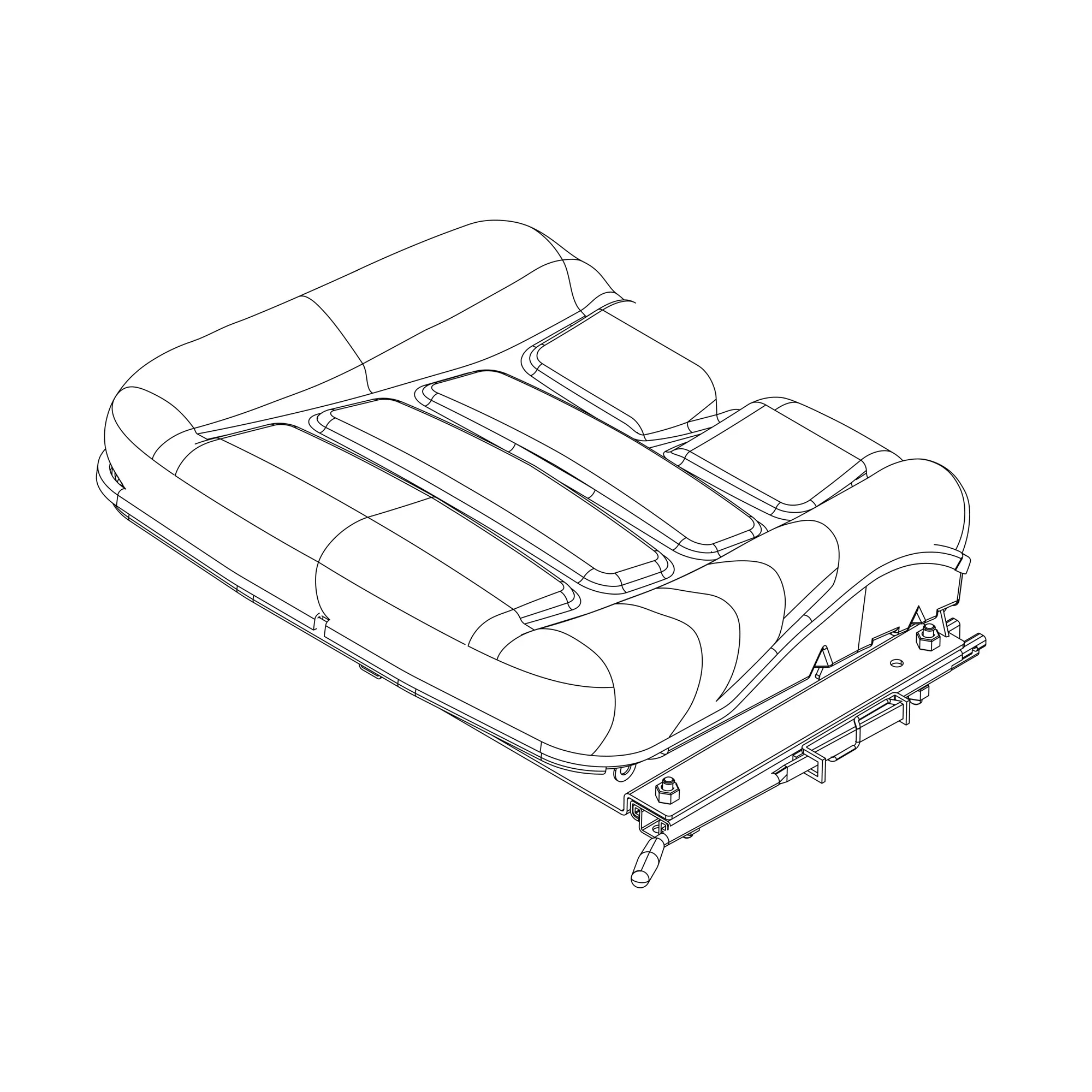 John Deere Operator Seat Cushion without Armrest - SJ31428