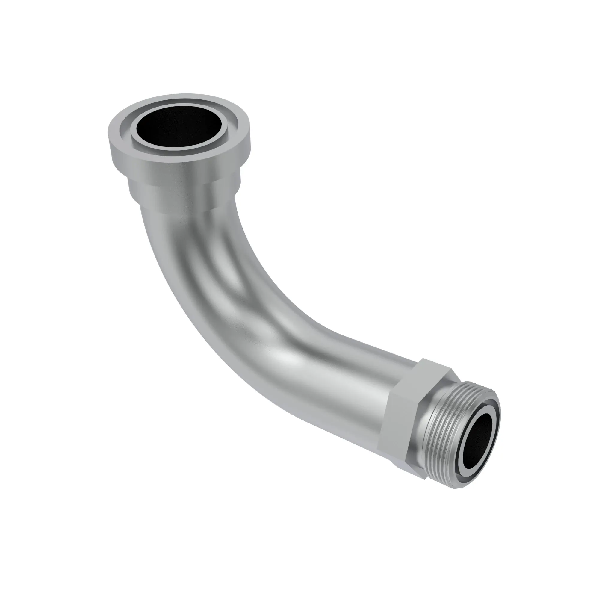 John Deere 90 Degree Flange Head Tube Adapter Fitting - T164451