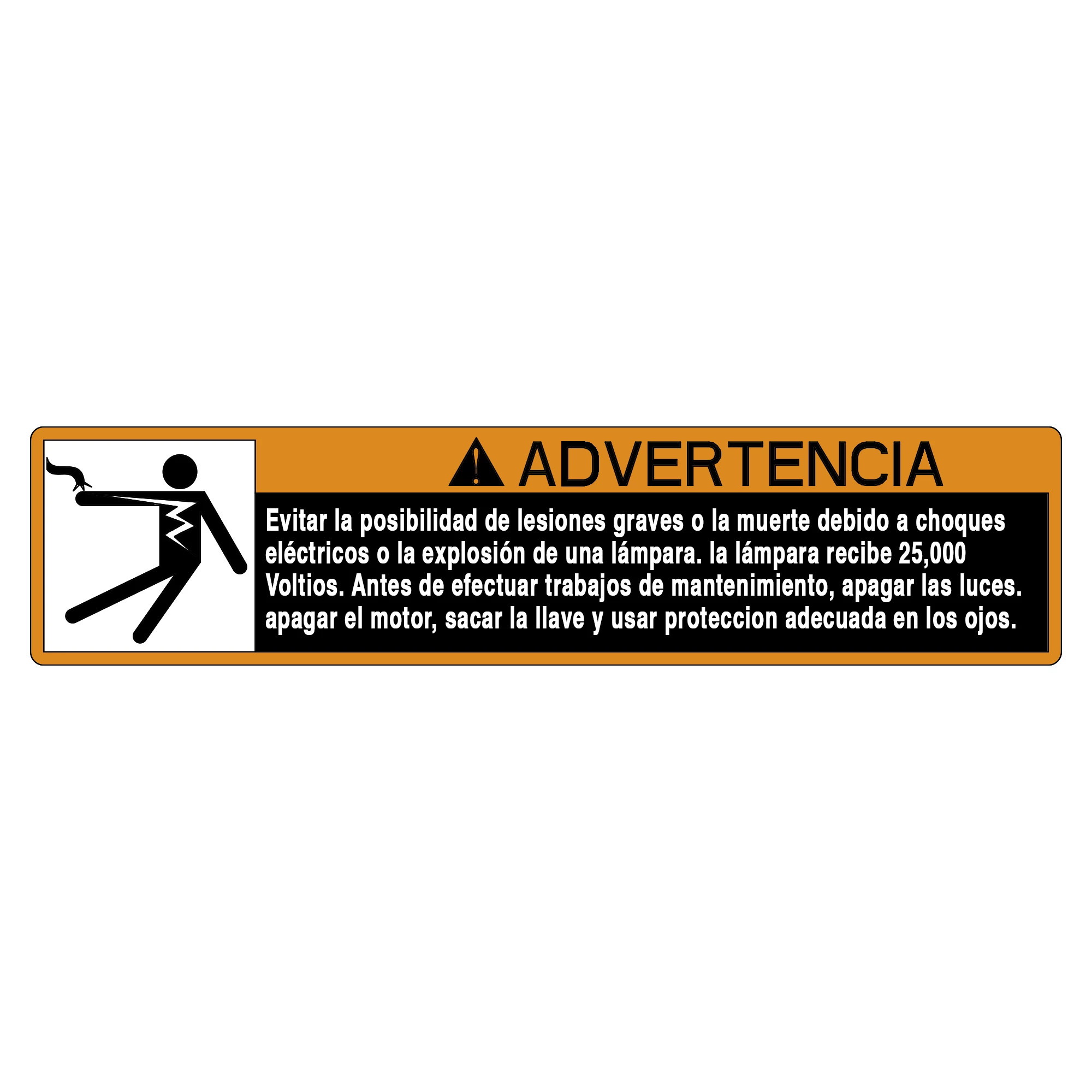 WARNING LABEL,HID LIGHTS, SPANISH