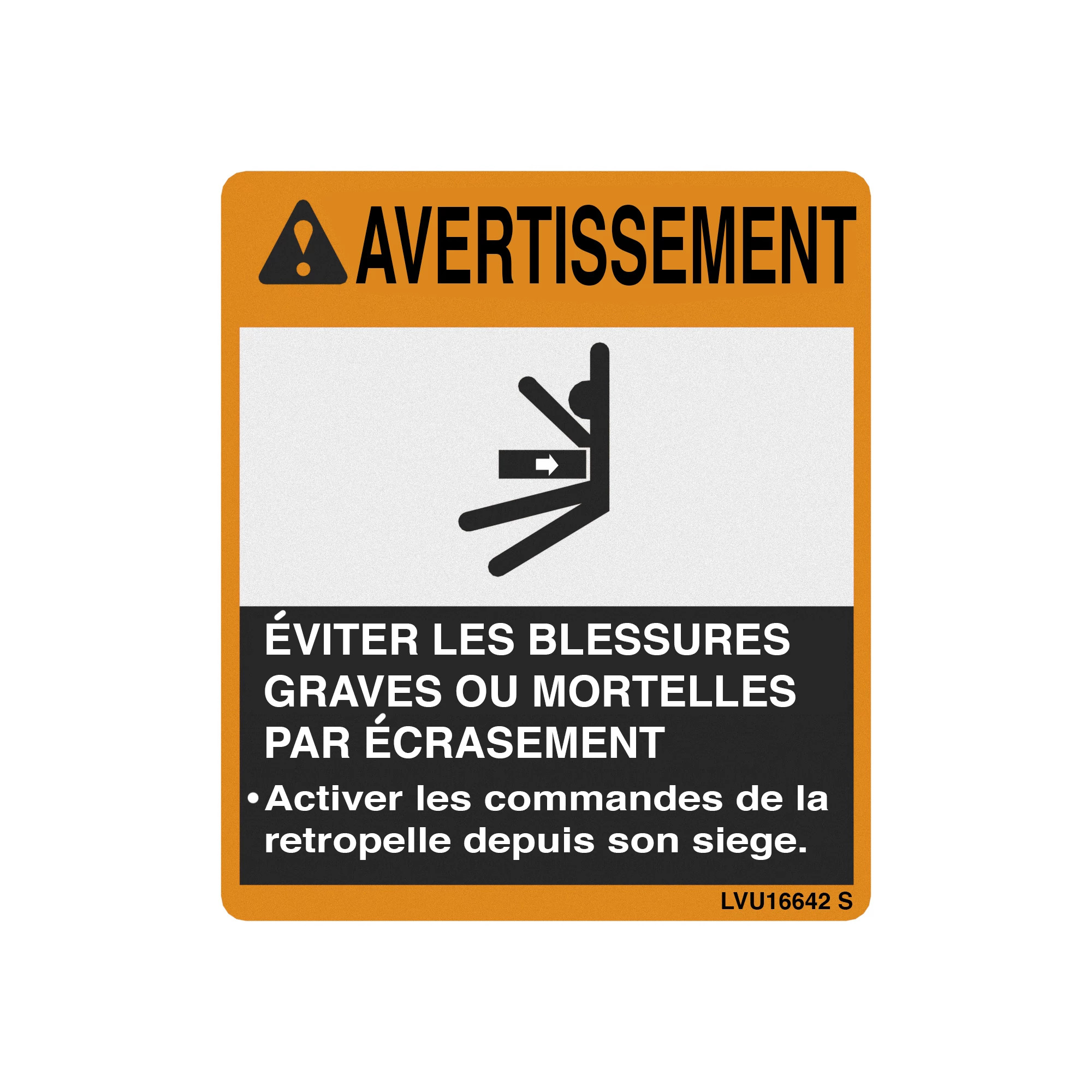LABEL, WARNING, BACKHOE (FR-CAN)