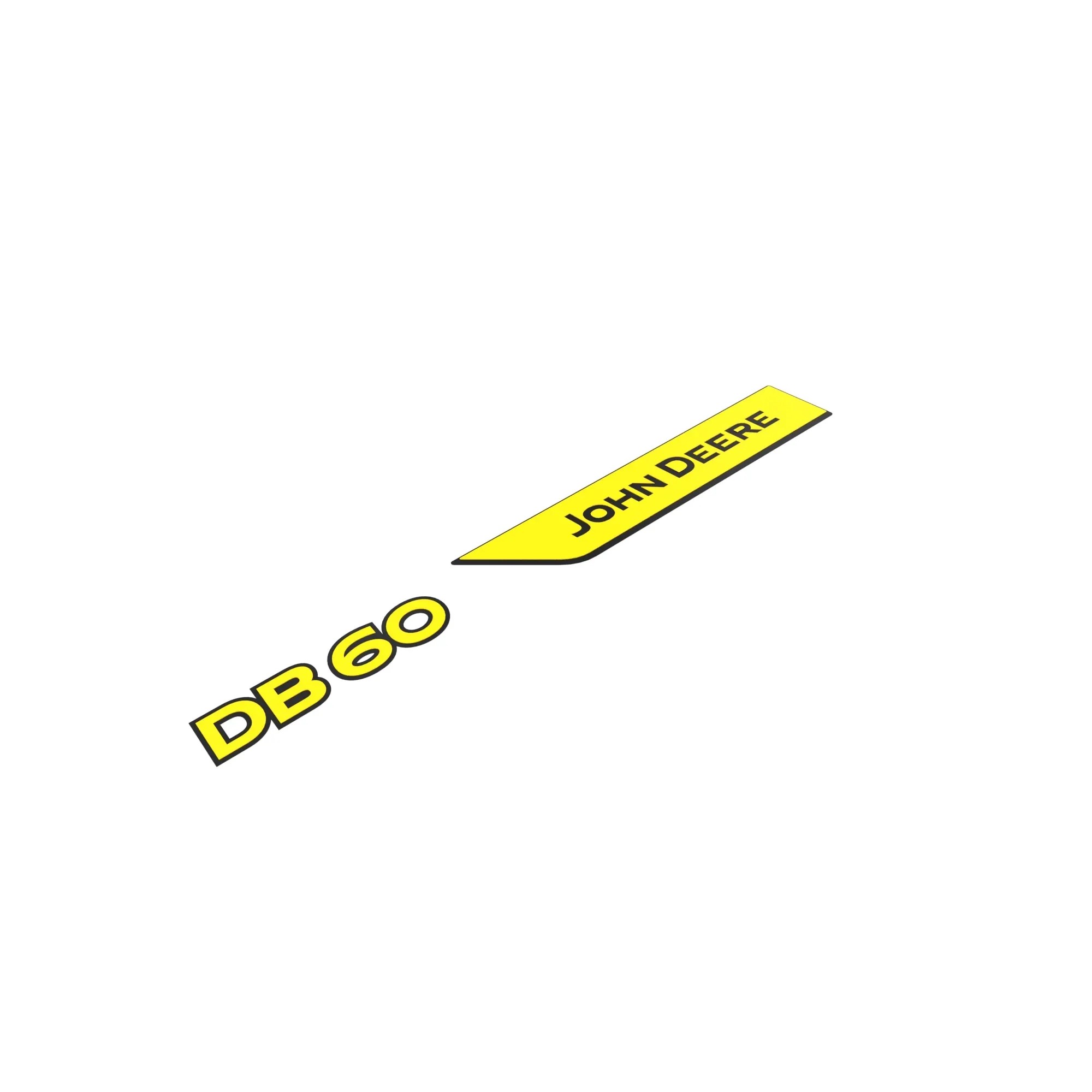 John Deere DB60 Model Designation Label, Right Side - A126869