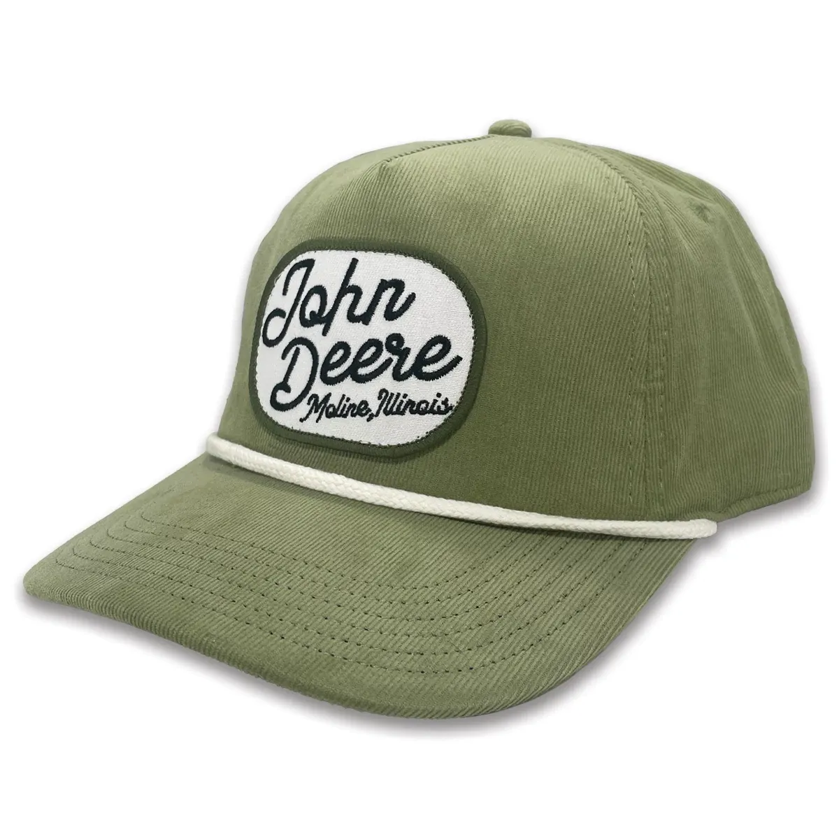 John Deere Script Patch Hat with Rope Detail