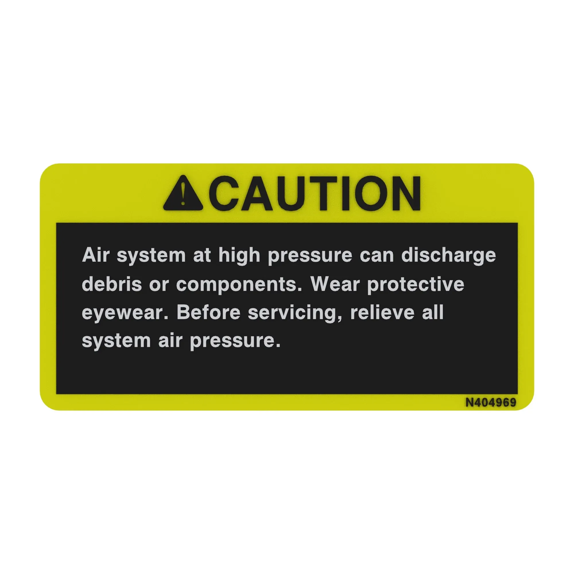 John Deere Safety Air Dryer Label - N404969