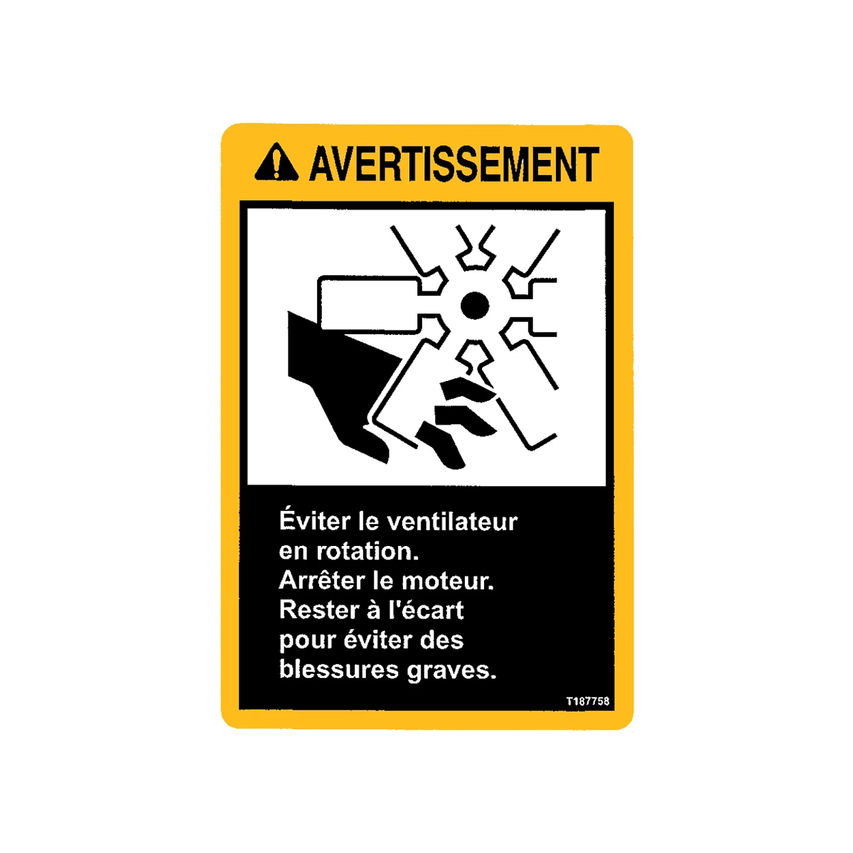 Label, Warning, Fan, French