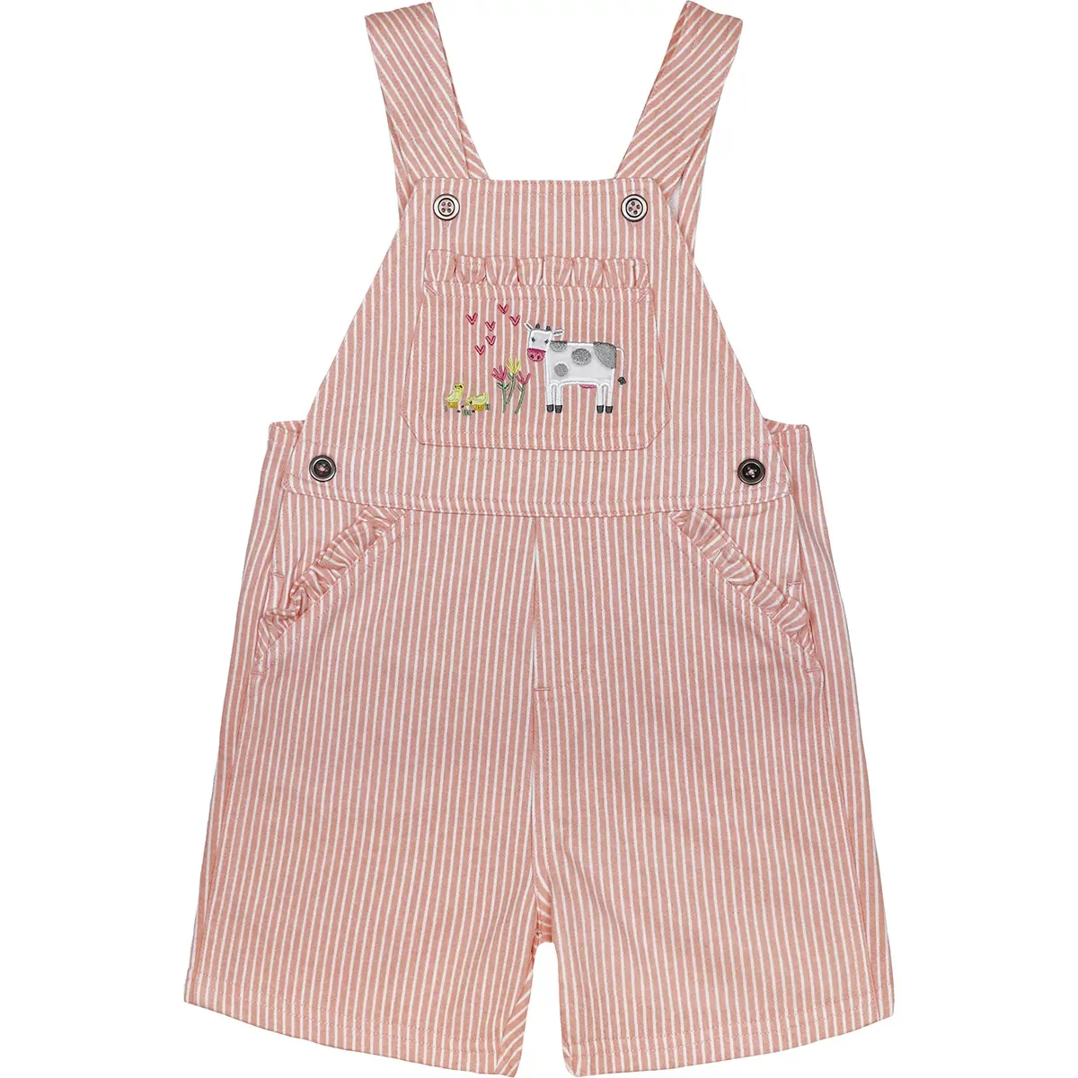 Toddler Cow and Friends Ruffled Shortall