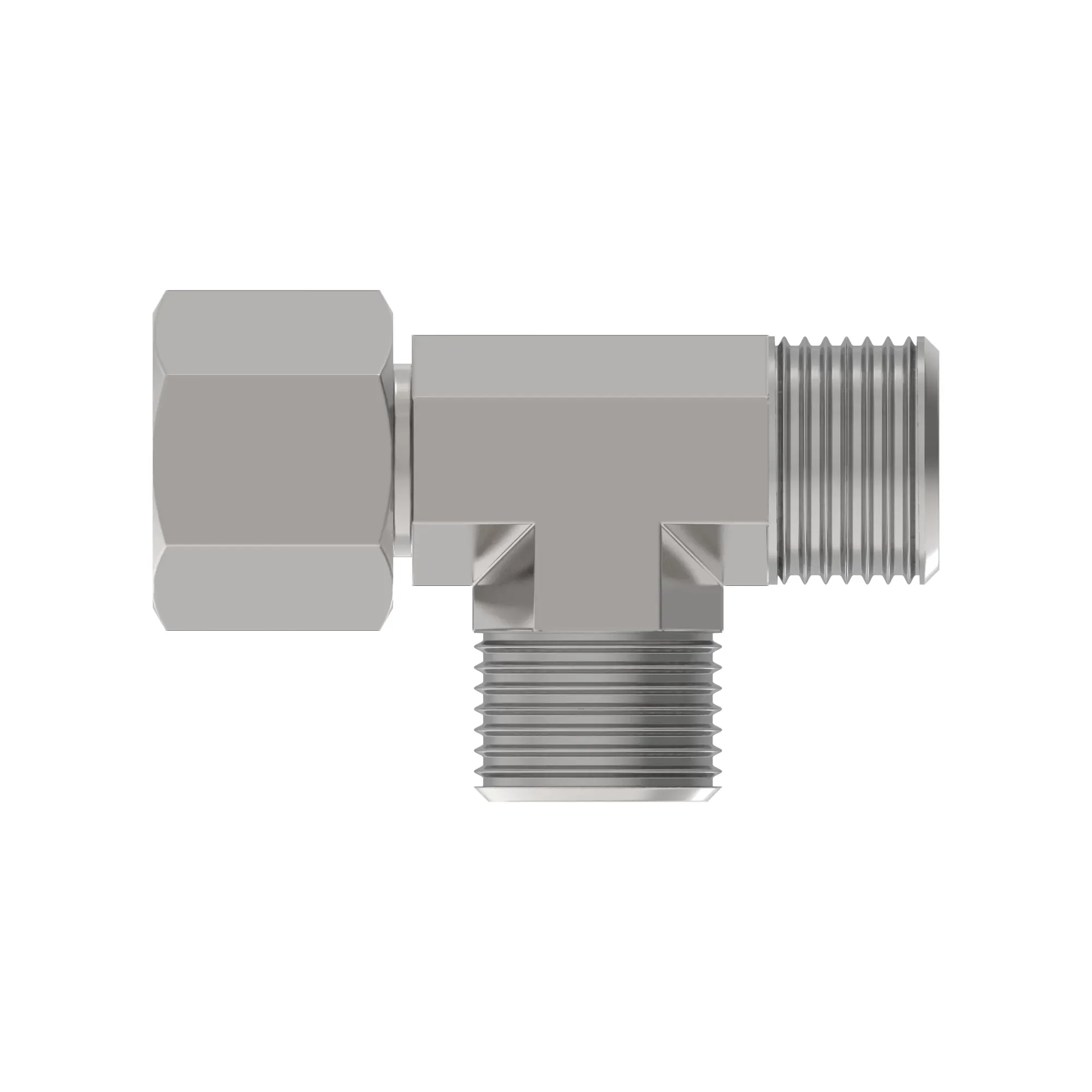 CONNECTOR, SWIVEL NUT RUN TEE- L10
