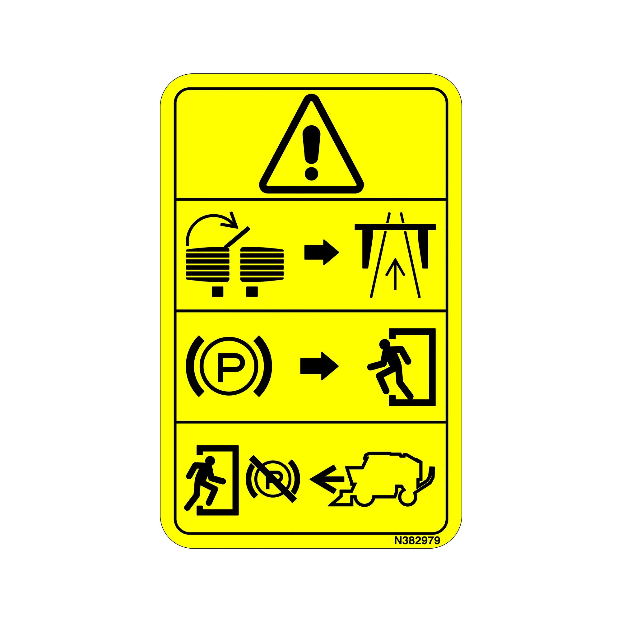 John Deere Brakes Text Free Label - N382979