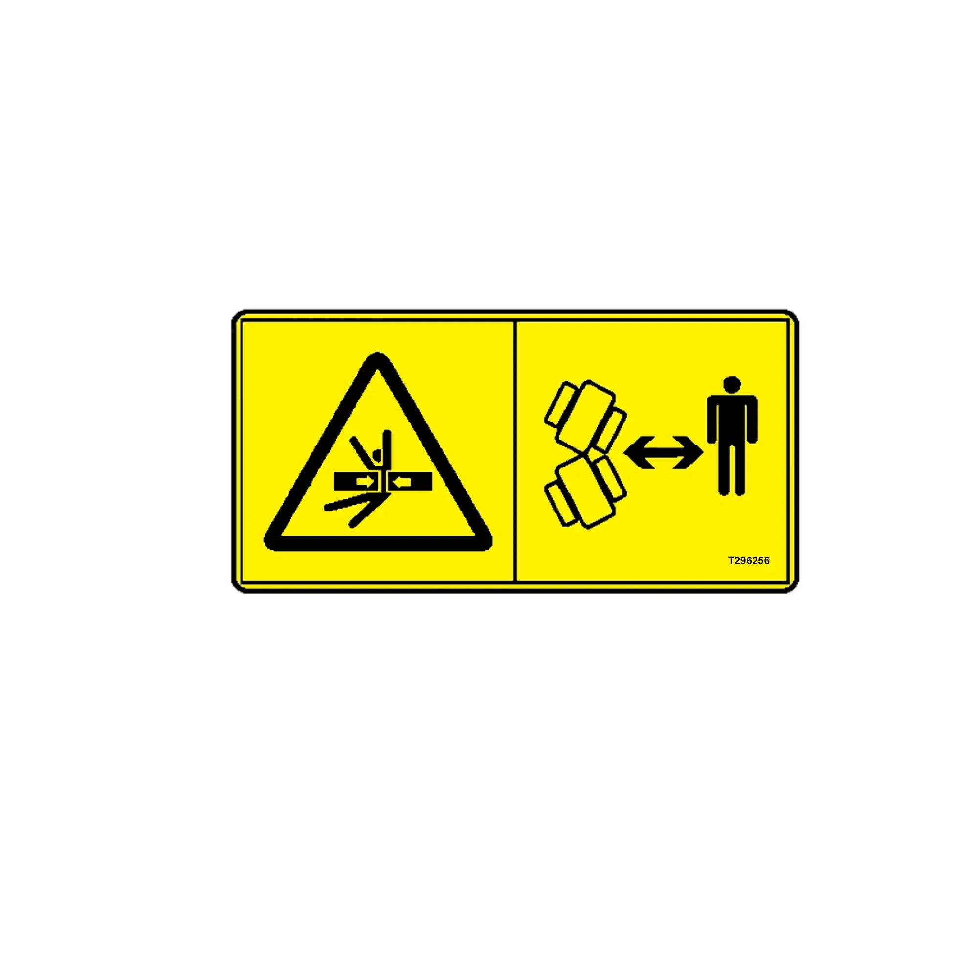John Deere Safety Sign, Crushing Articulation Warning - T296256