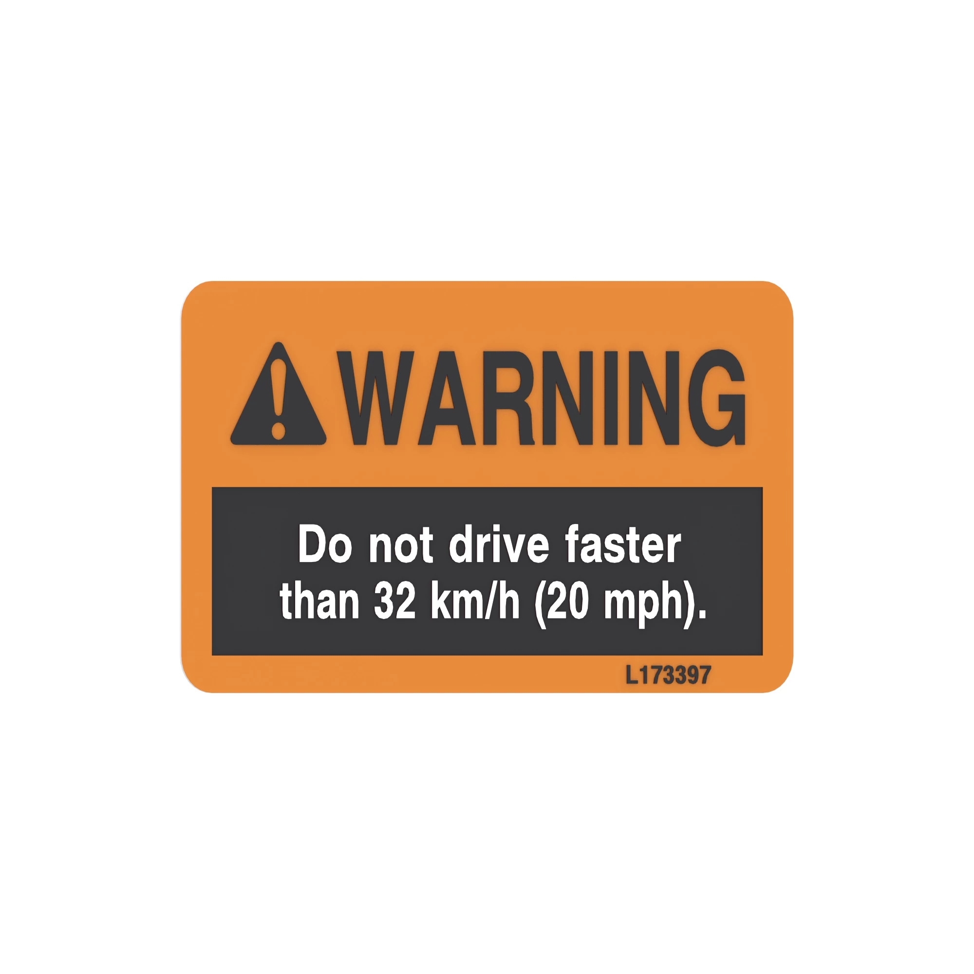 LABEL,WARNING 20 MPH