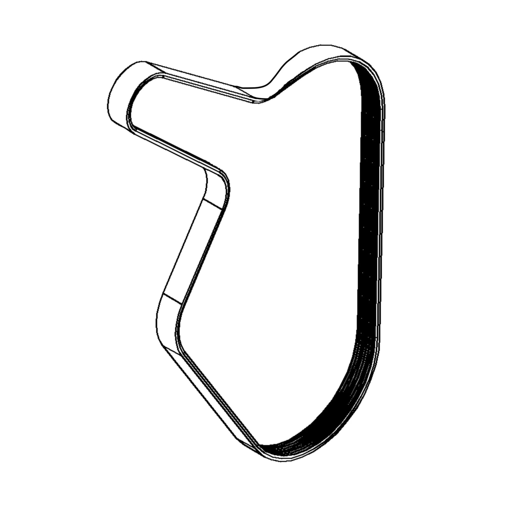 John Deere Flat Belt, Effective Length 1610 mm (63.3 inch) - R517554