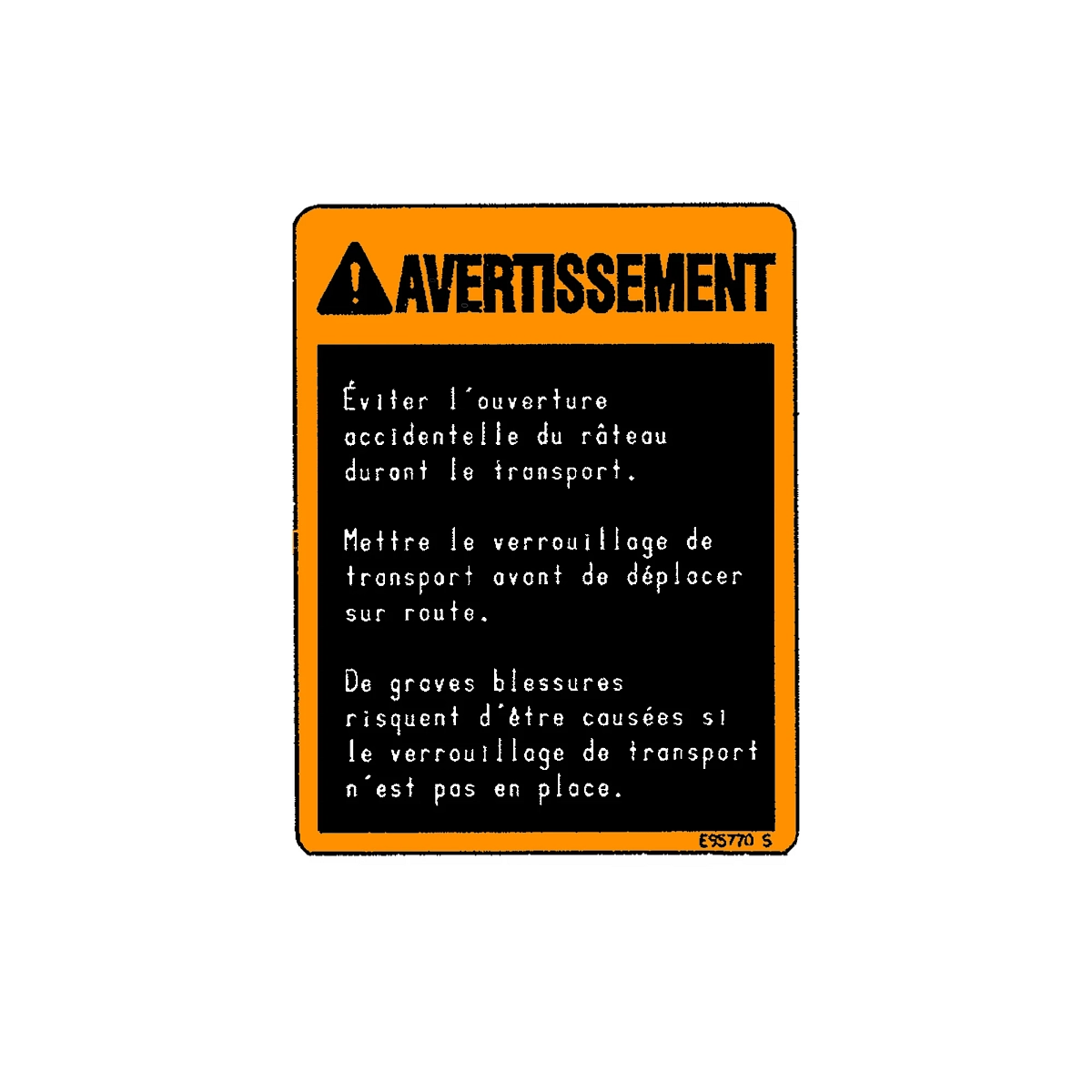 Label (Warning - French)