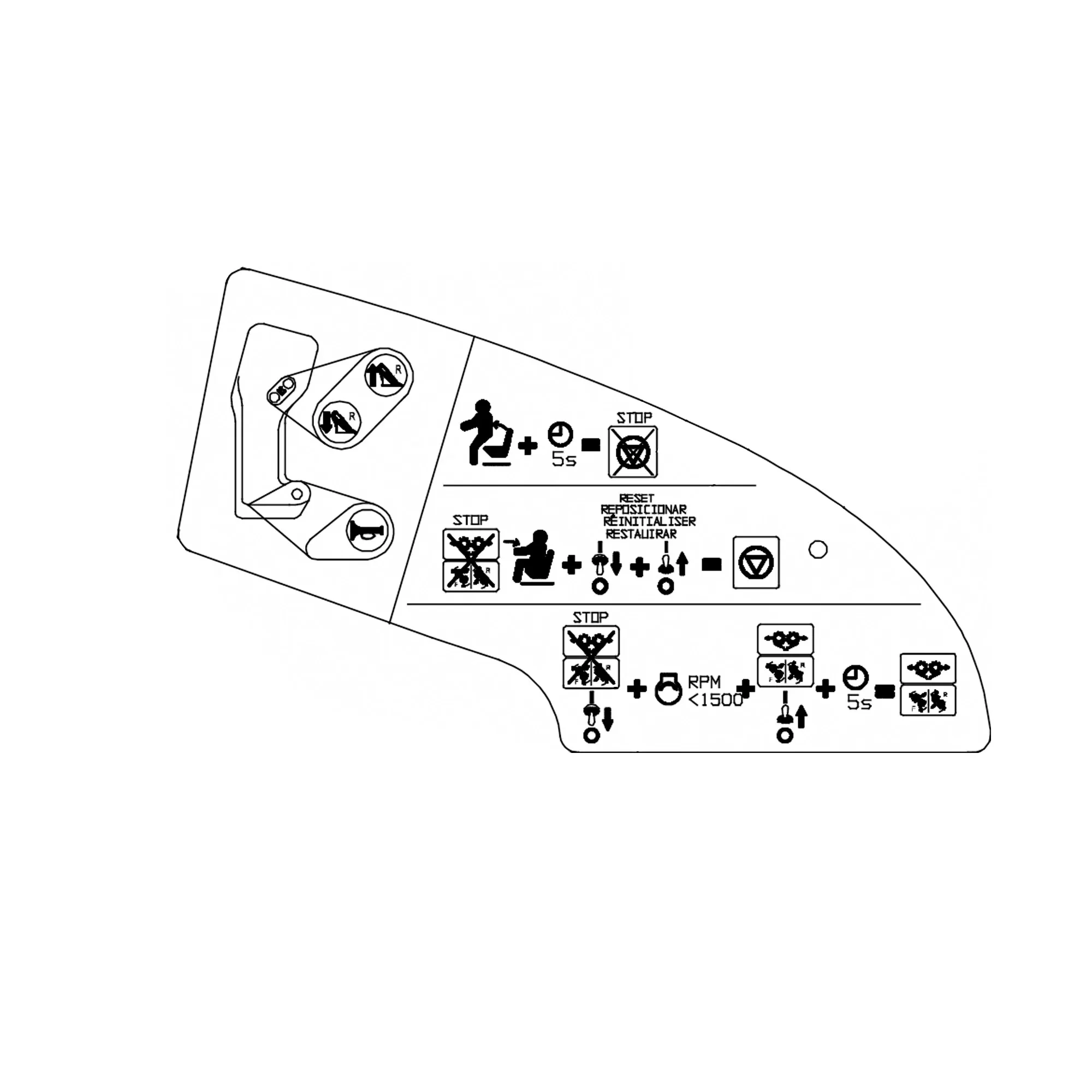 John Deere Seat Safety Shut Off Label - CB01477857