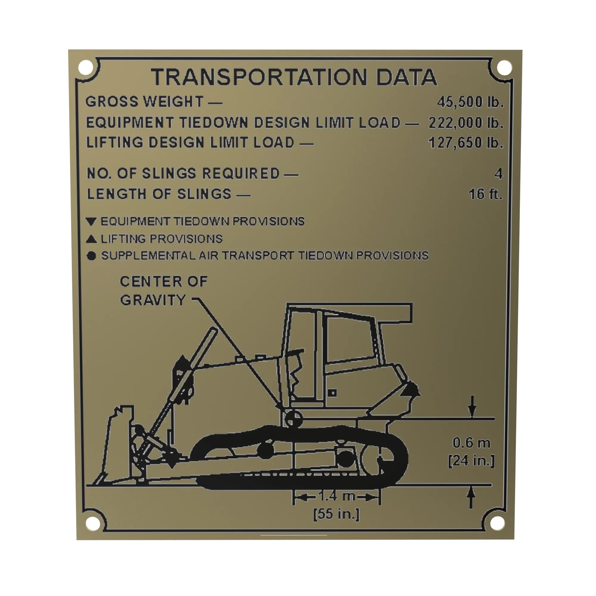 John Deere Transportation Plate - T255312
