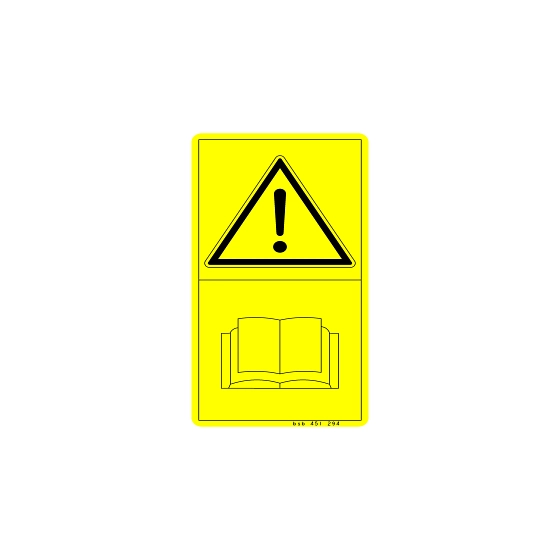 John Deere Warning Label, Refer to Operator’s Manual - CC40740