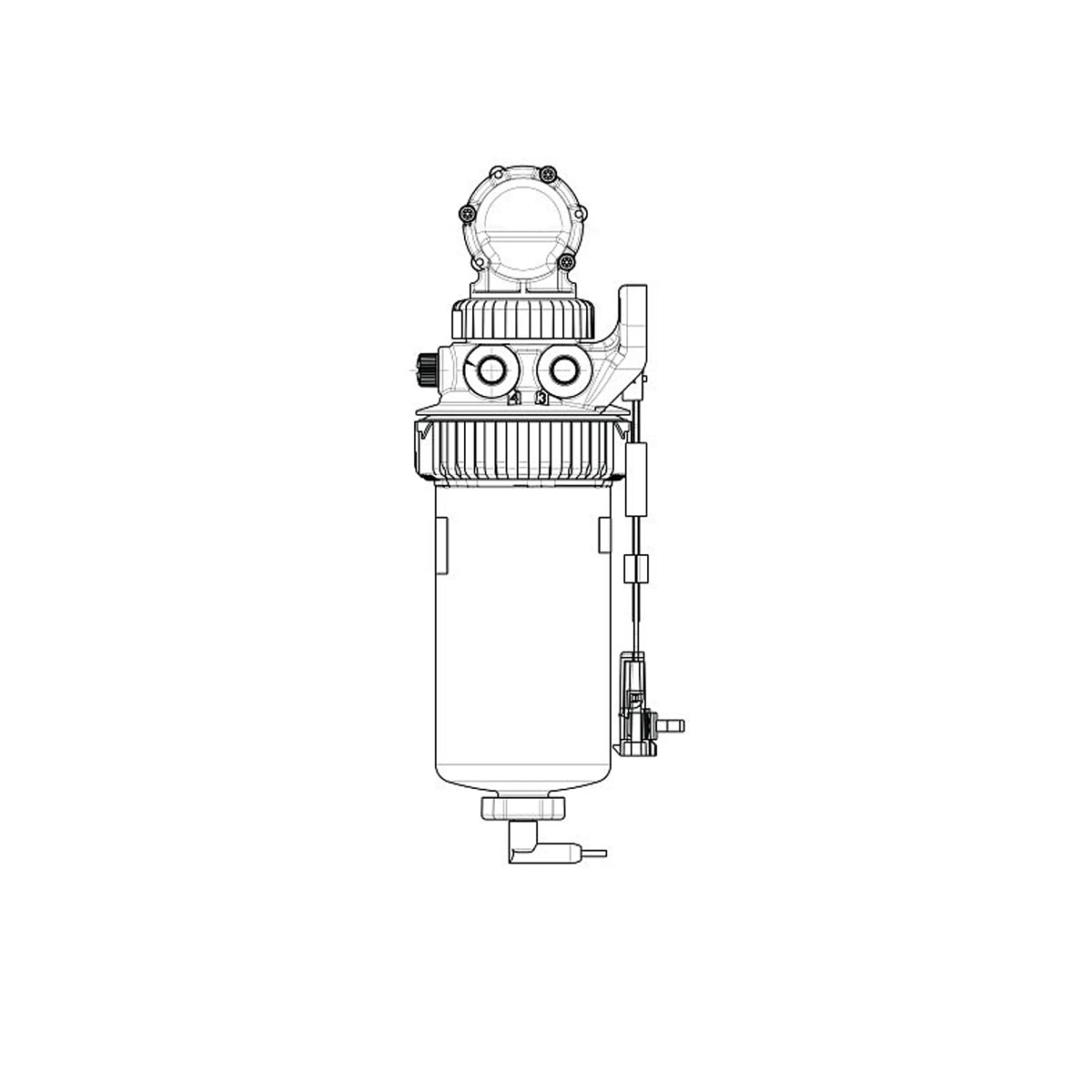 Filter Head, Primary W/ 24V Pump 10