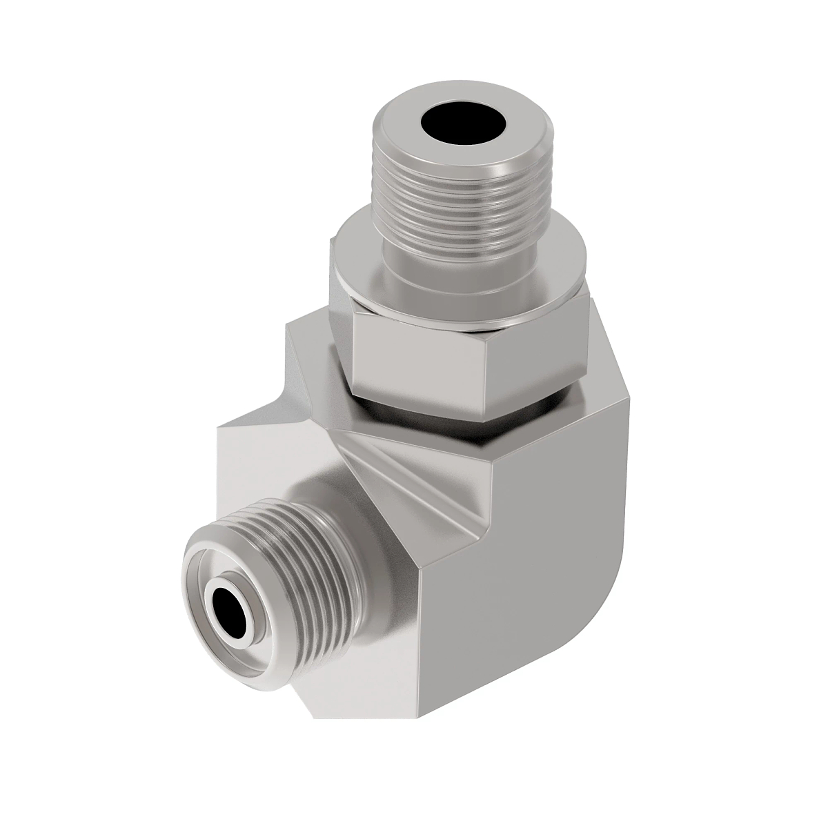 90 DEG ELBOW,O-RING FSF W/MET HEX