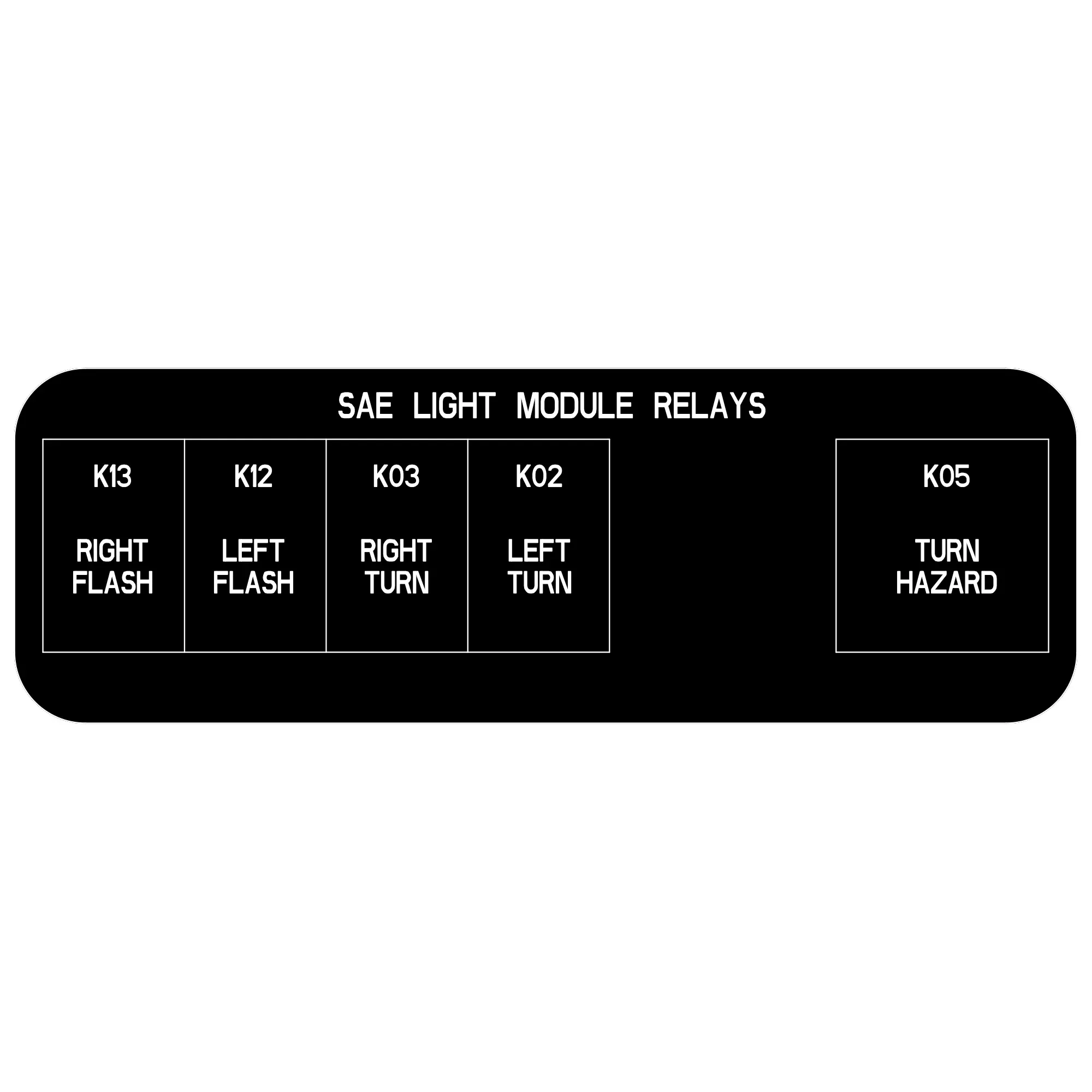 John Deere Light Module Relays Label - SU28021