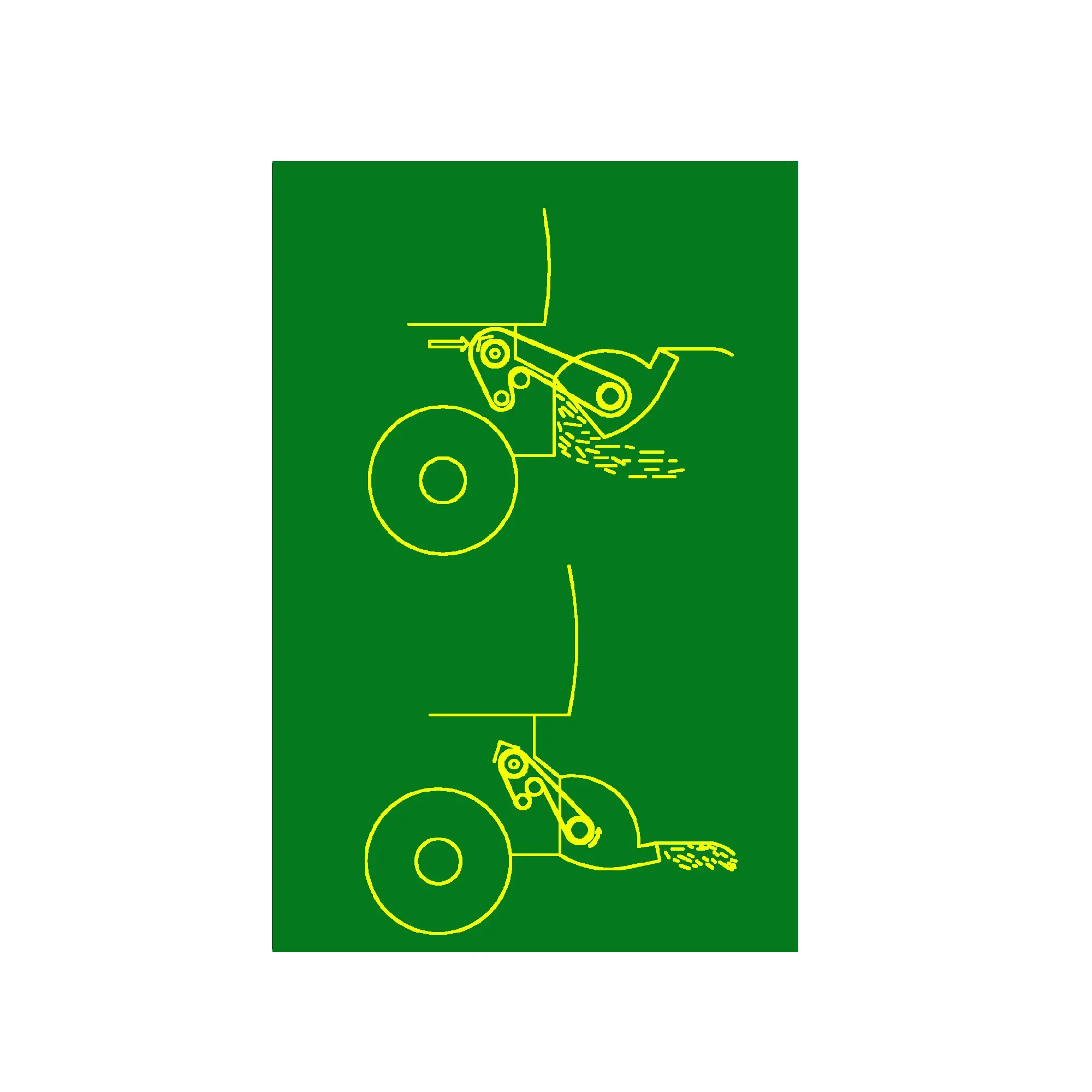 John Deere Chopper Belt Routing Label - H208472