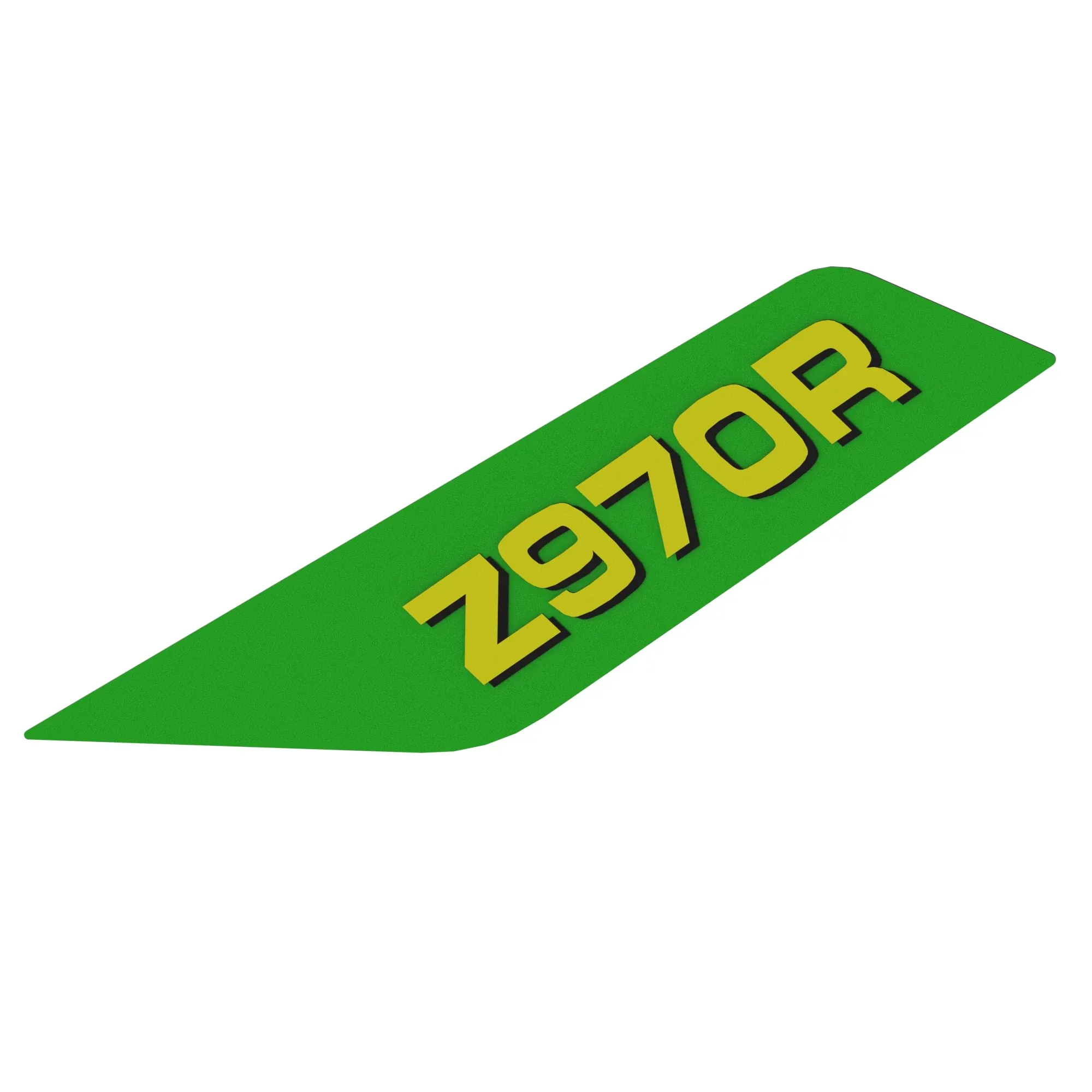 John Deere Right Side Z970R Model Label - TCU32614