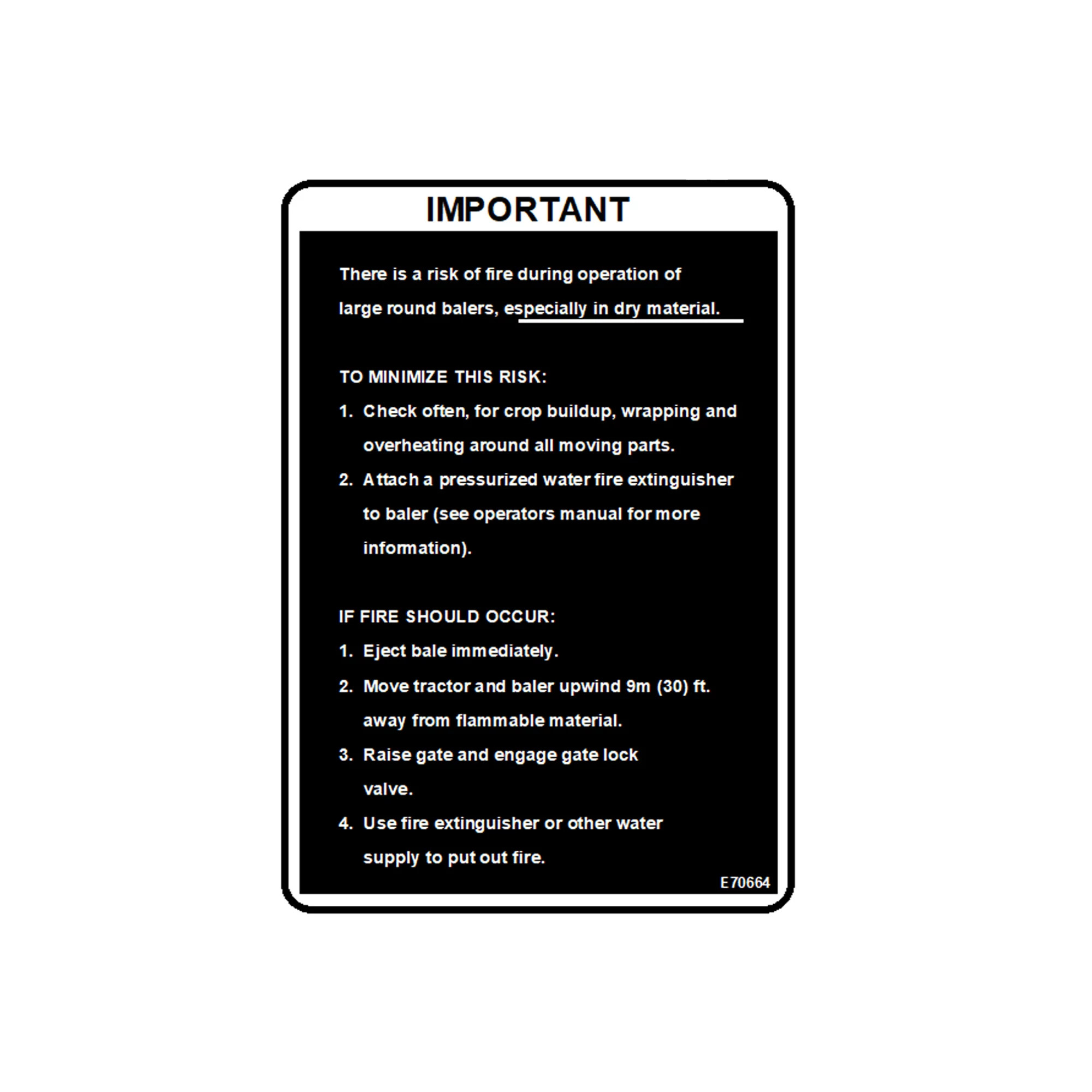 LABEL, FIRE RISK