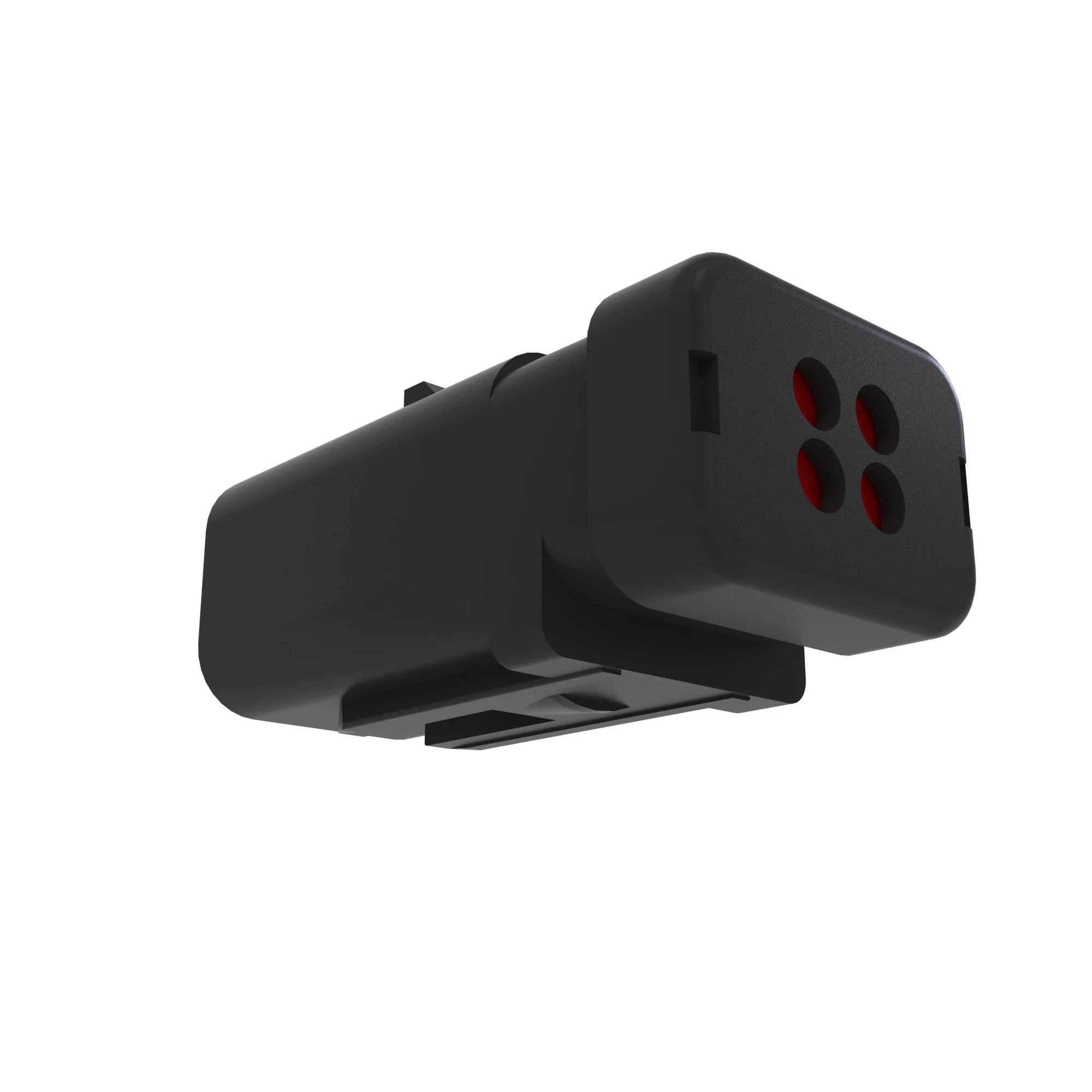 John Deere Red Electrical Connector Housing, 4 Cavities - 57M9821