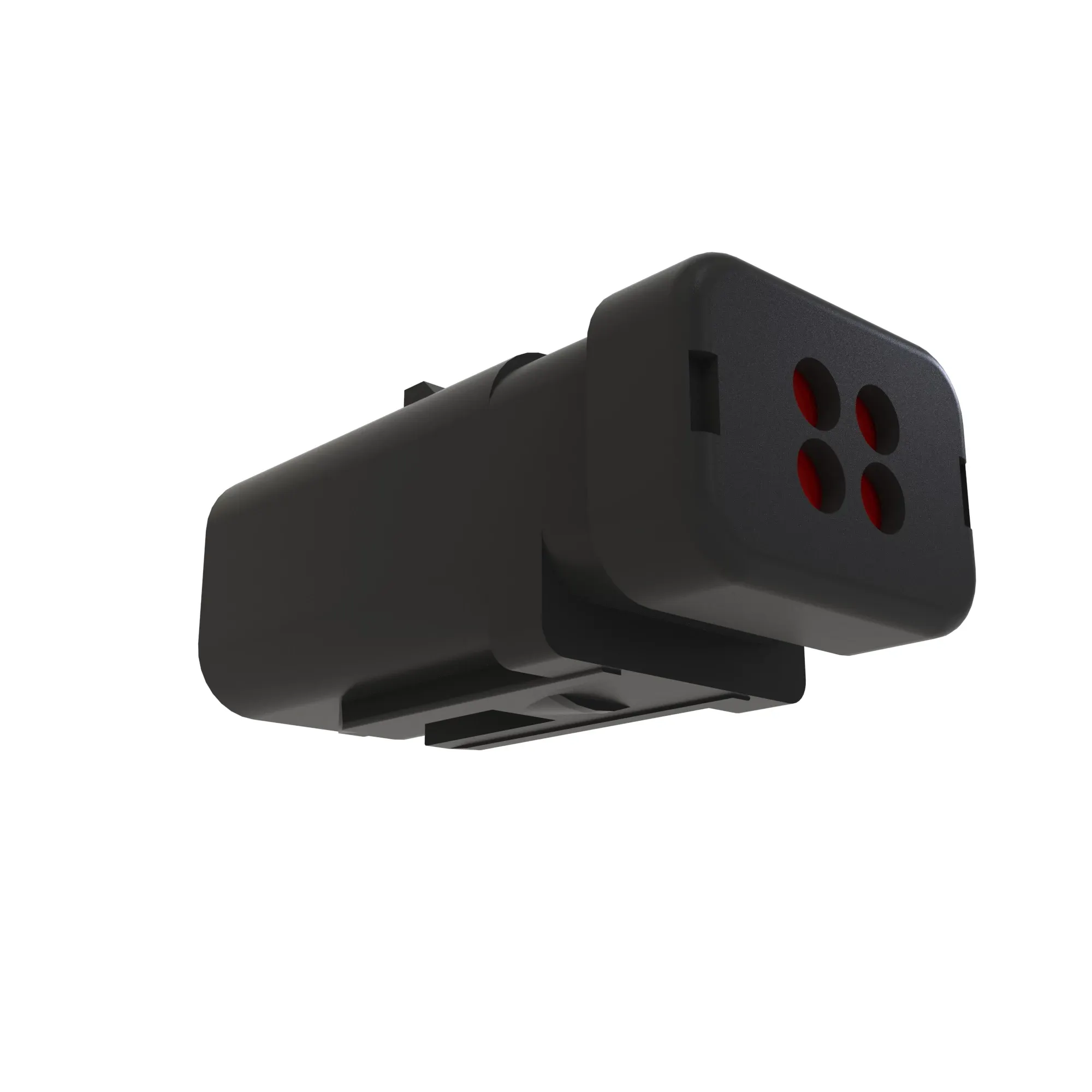 John Deere Red Electrical Connector Housing, 4 Cavities - 57M9821