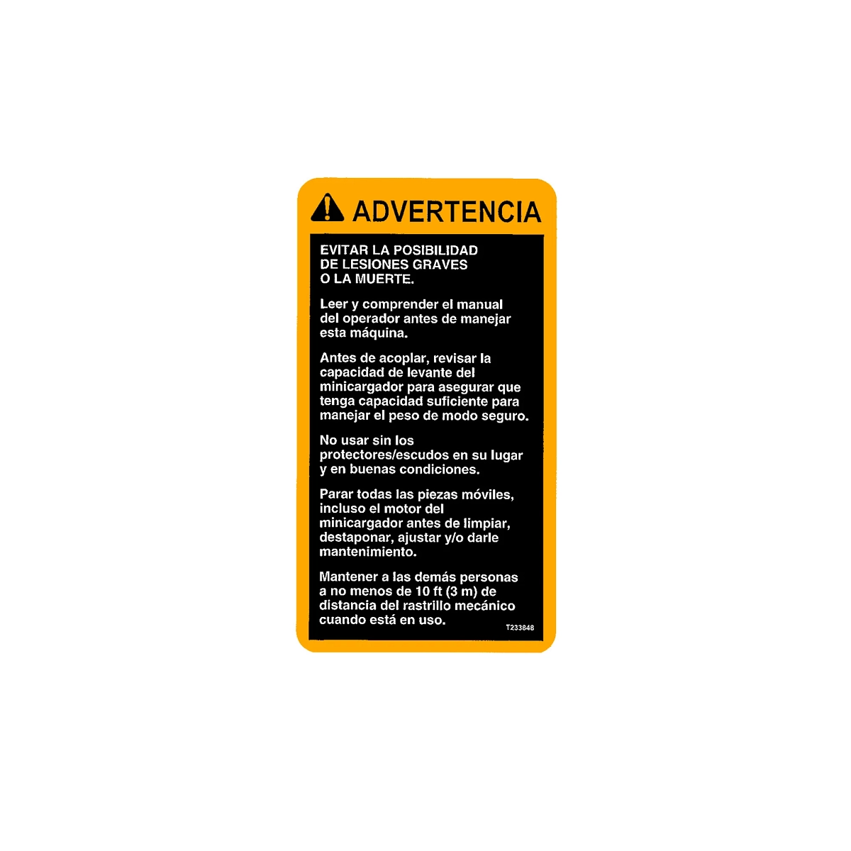 Label, Warning, Spanish