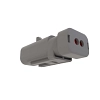 John Deere Gray Electrical Connector Housing, 2 Cavities - 57M9731