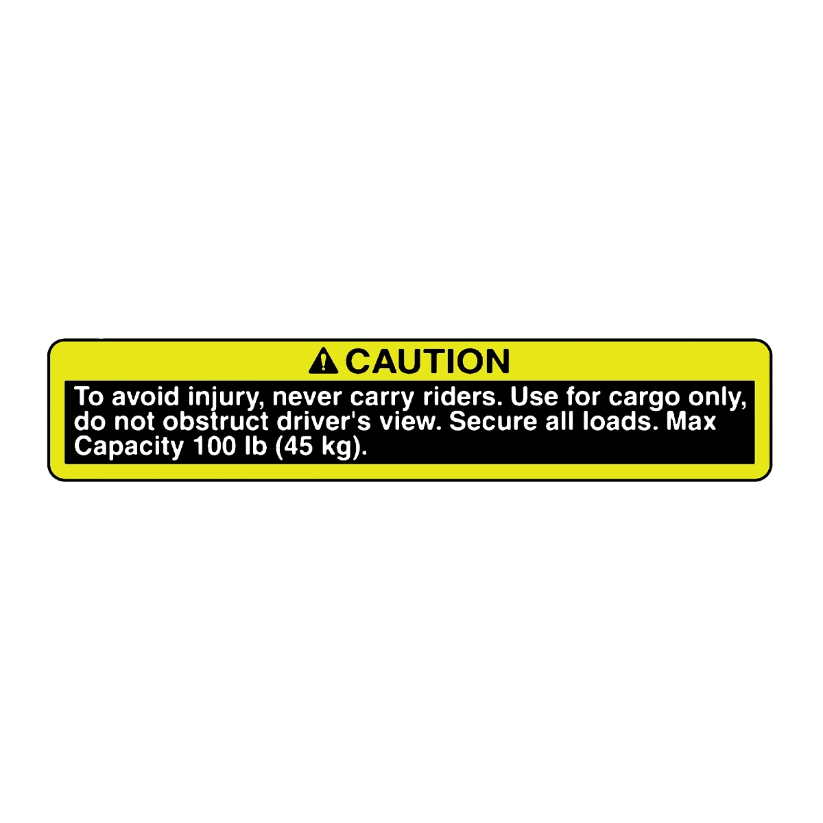 Label, Max Weight Warning