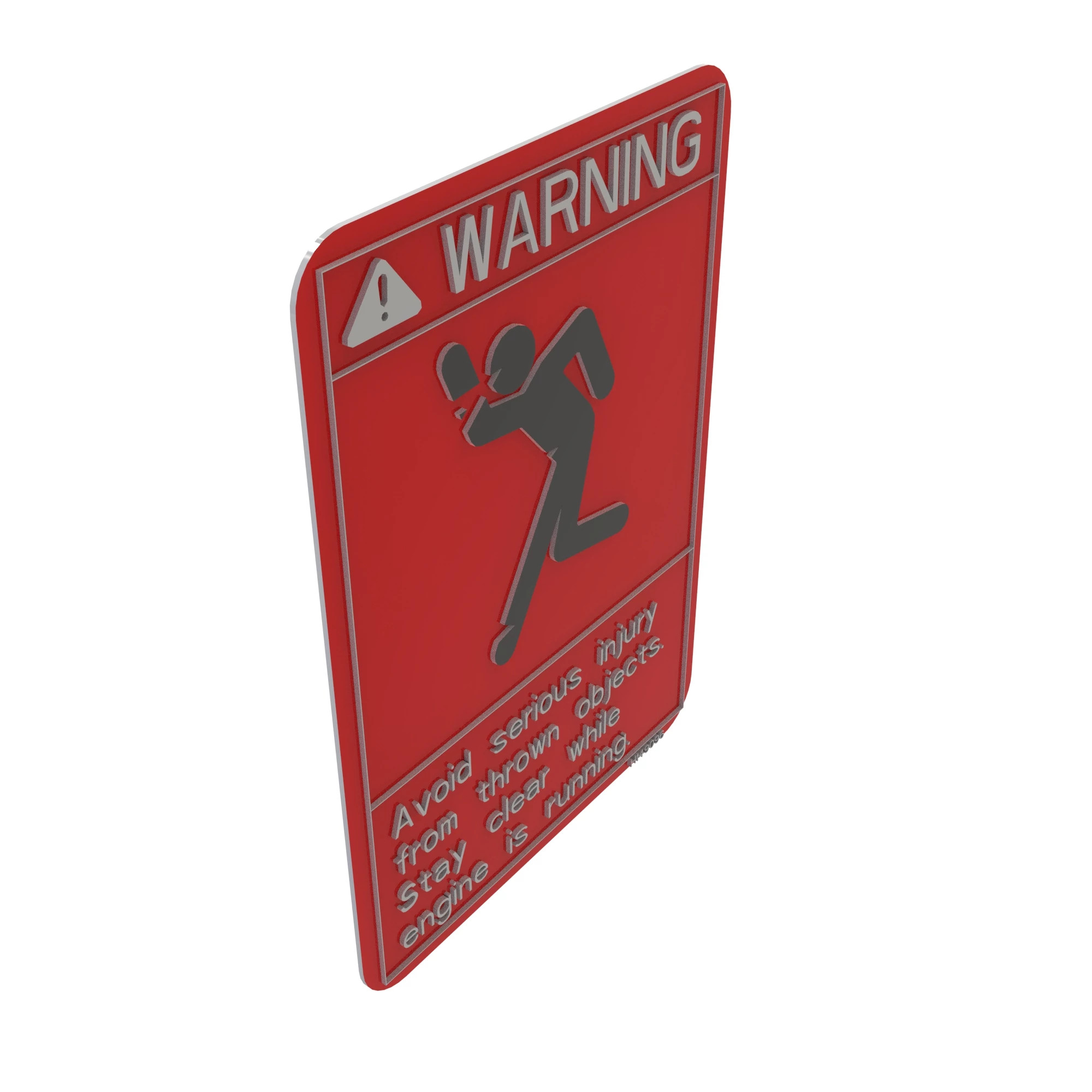 SIGN, WARNING, PROJECTILE