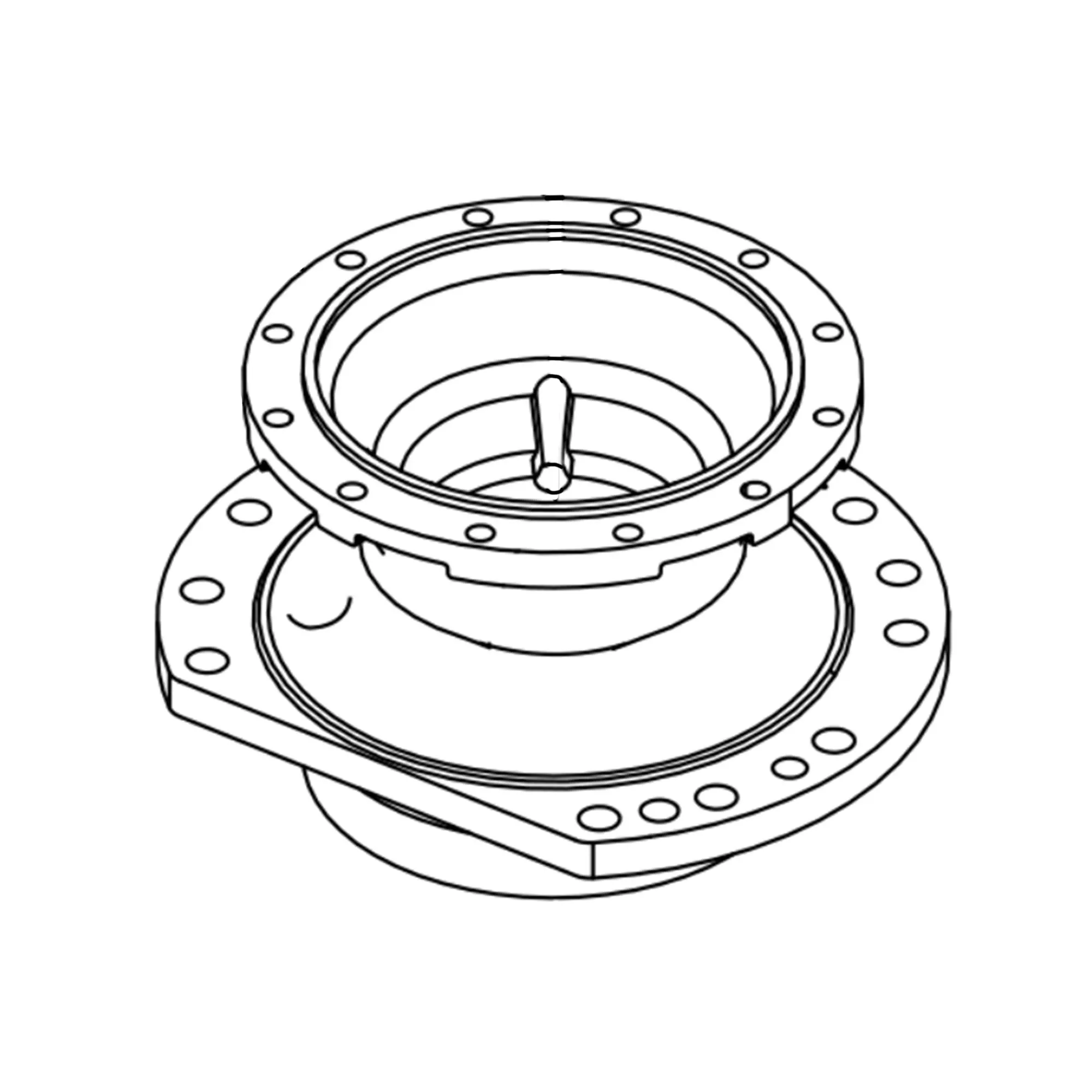 John Deere Swing Motor Gear Case Housing - 1036082