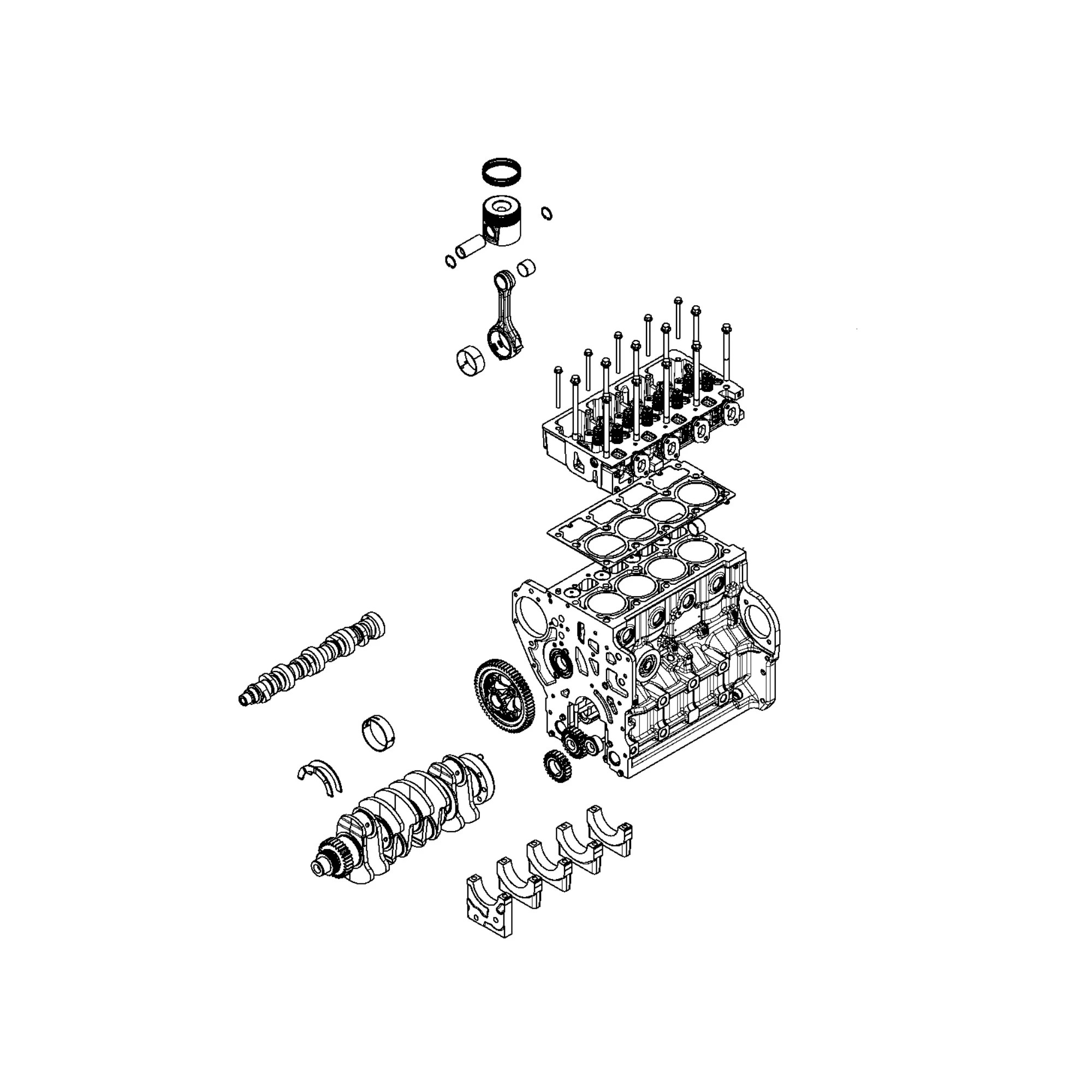 John Deere Reman REMAN Complete Block Assembly, 4024TT012, Tier 3, 48.3 HP Gross Rated Power - SE502126