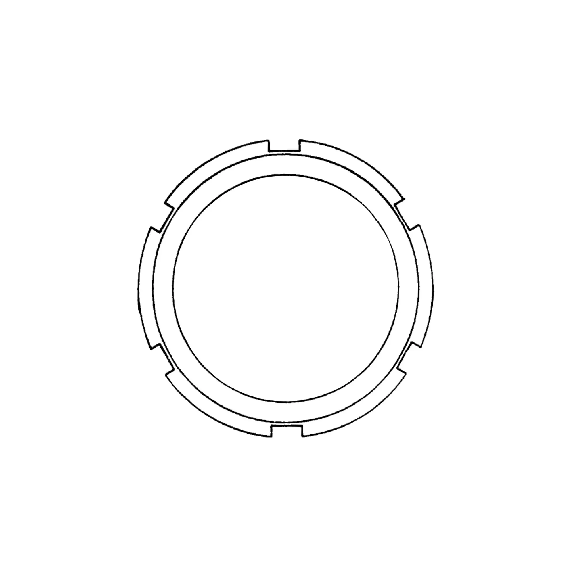 John Deere Tab Lock Washer Round Nut, M100 - T116822