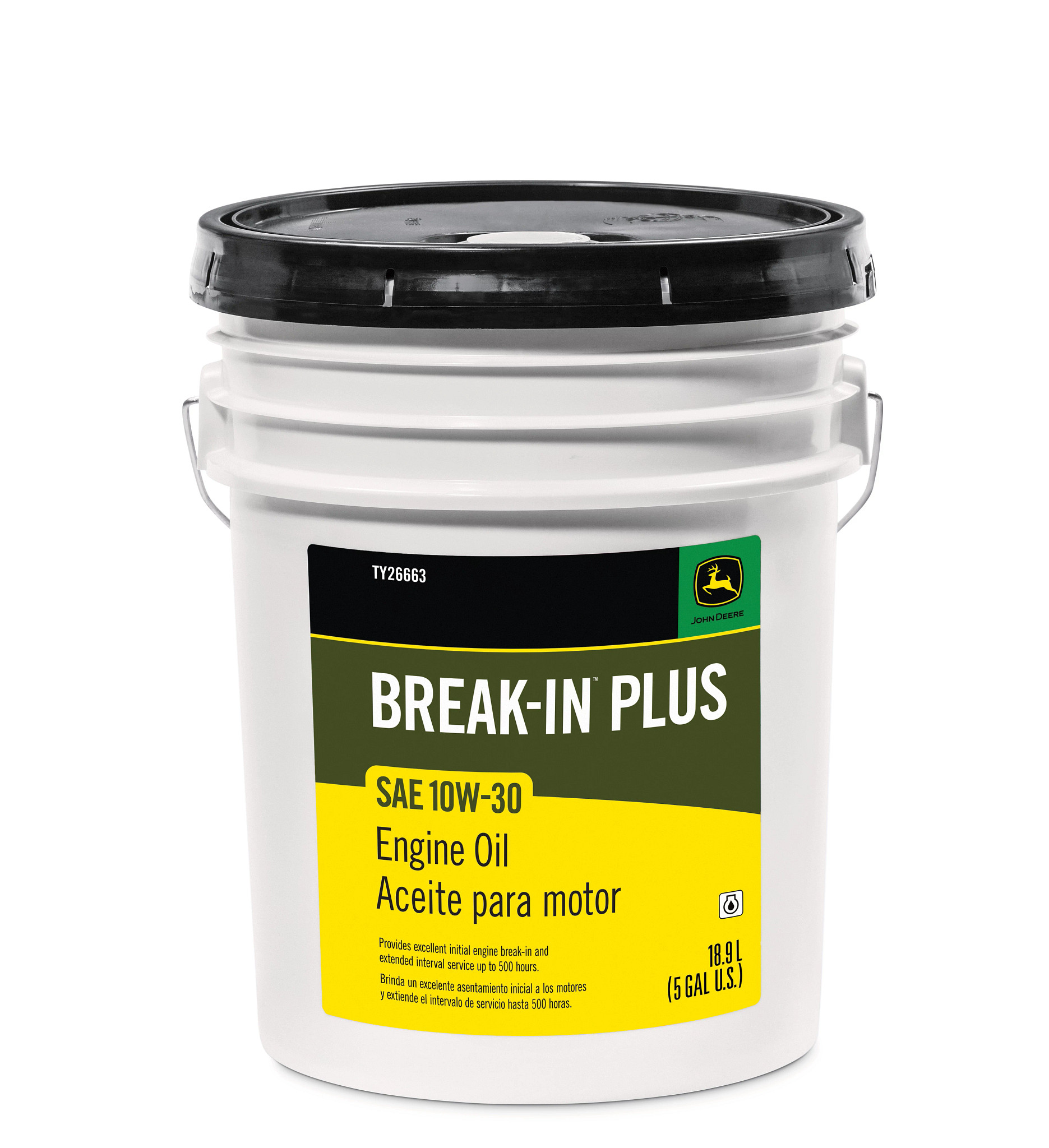 John Deere Engine Oil, Break-In™ Plus, SAE 10W-30, 18.9 Liter (5 Gallon) - TY26663