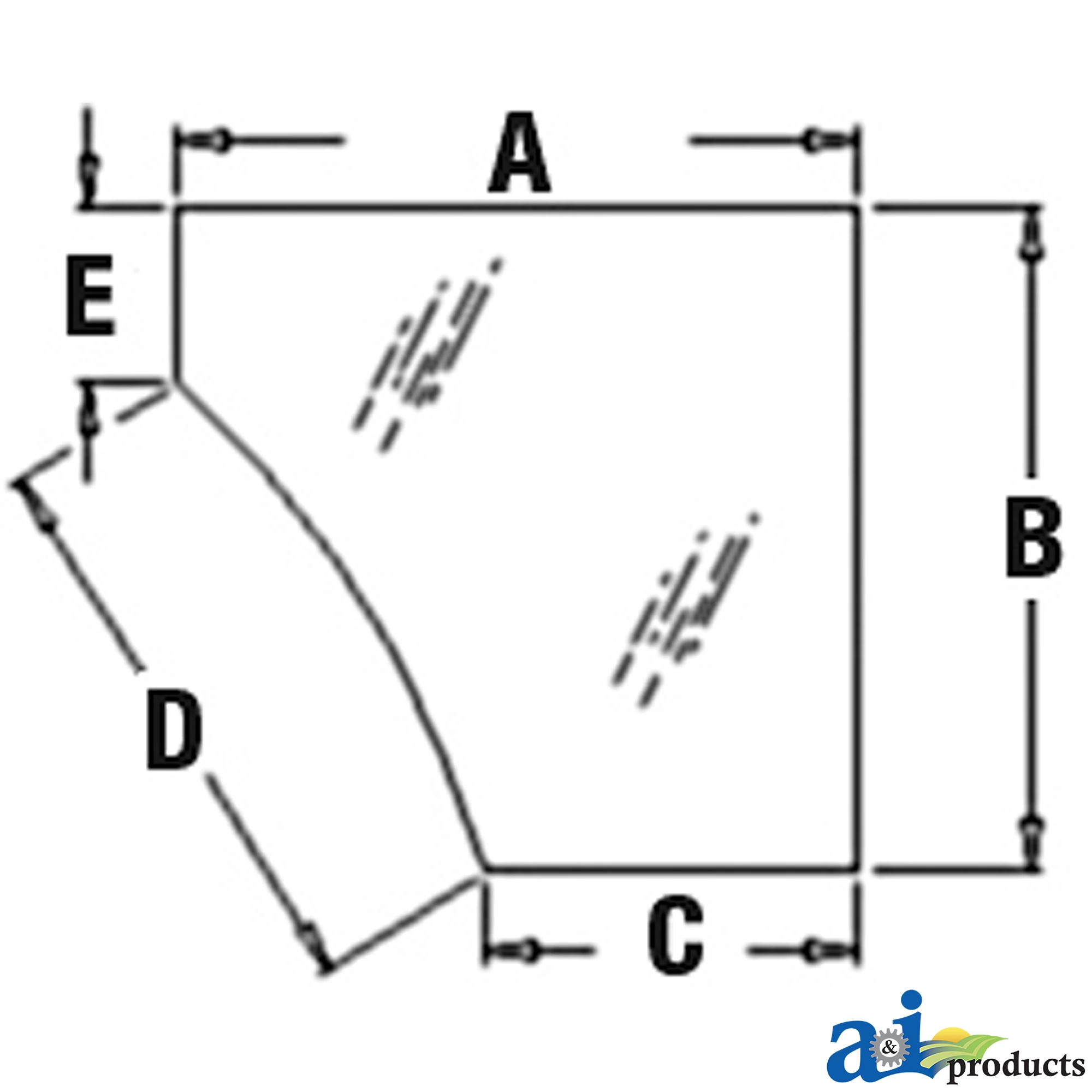 A&I Products Left Side Lower Windowpane - A-T165336