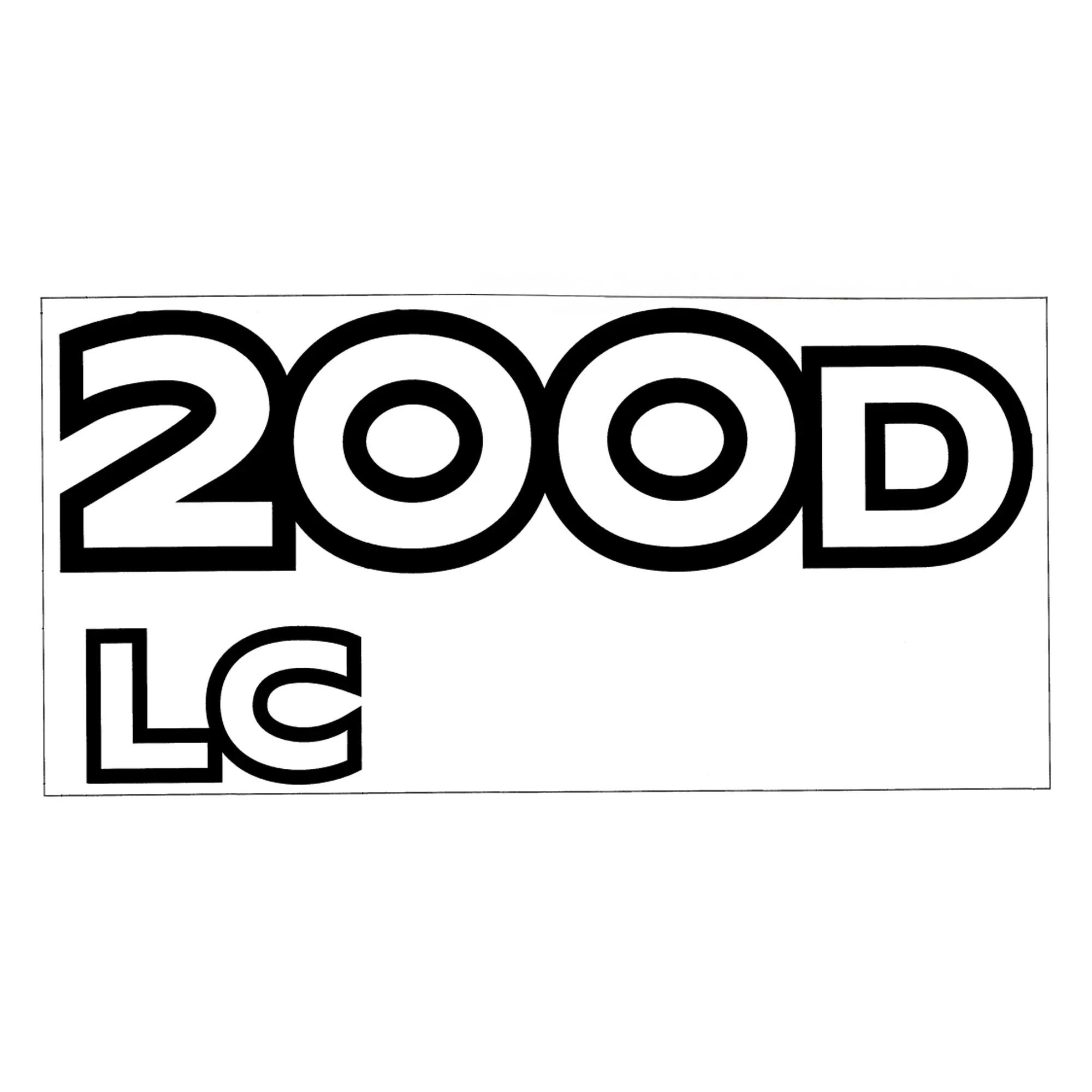 John Deere 200DLC Model Designator Label - T226239