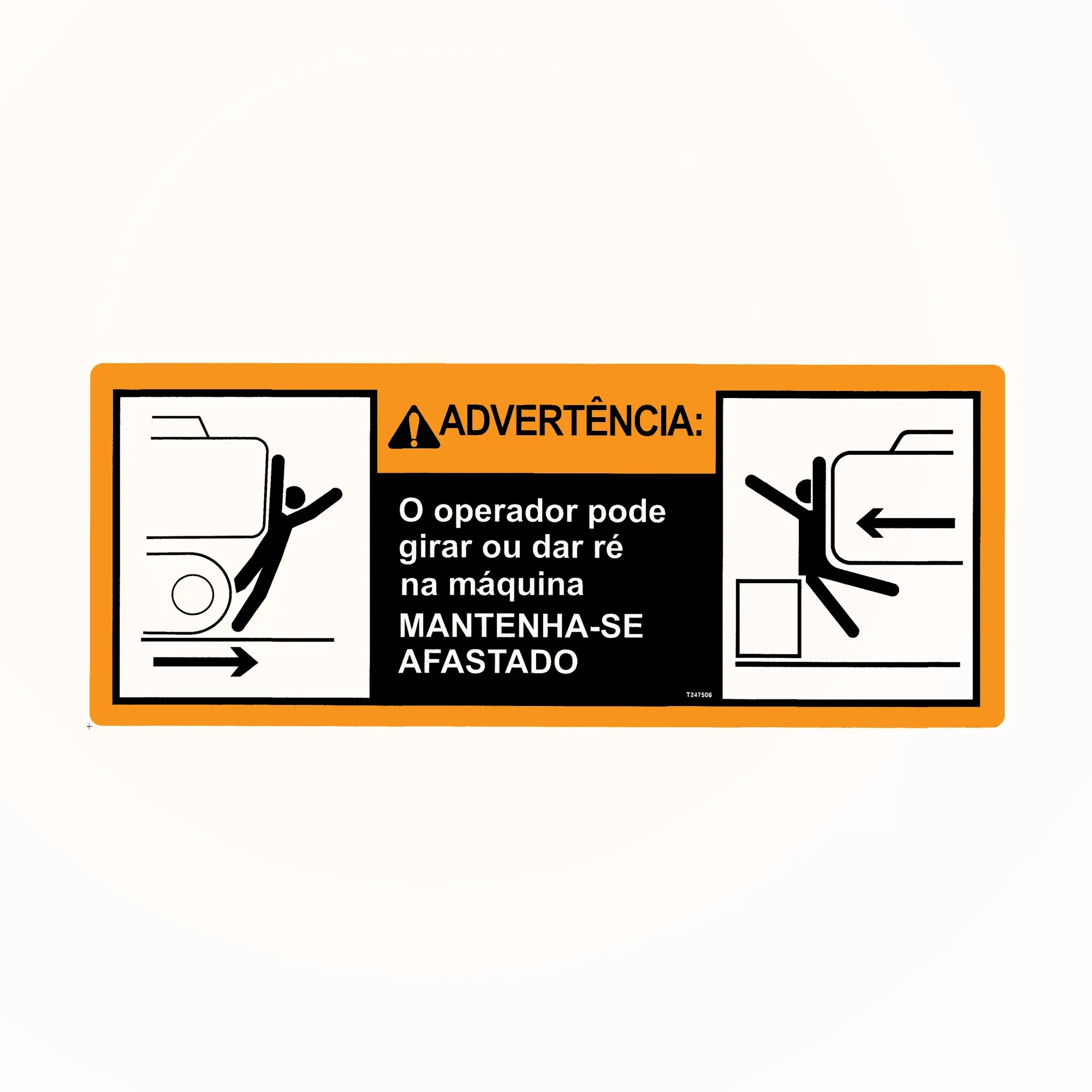 John Deere Stay Clear Label, Portuguese - T247506