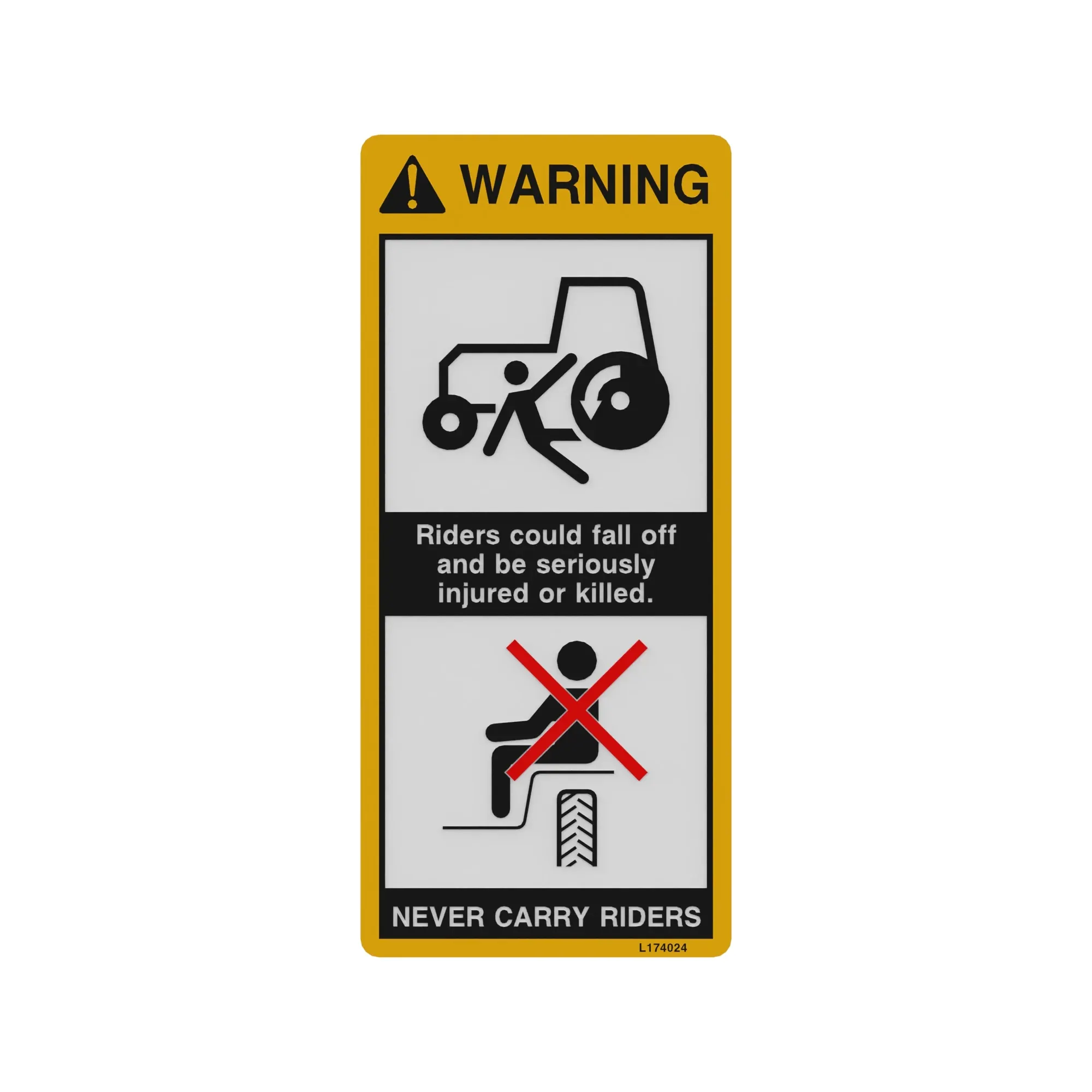 John Deere Warning Label, English - L174024