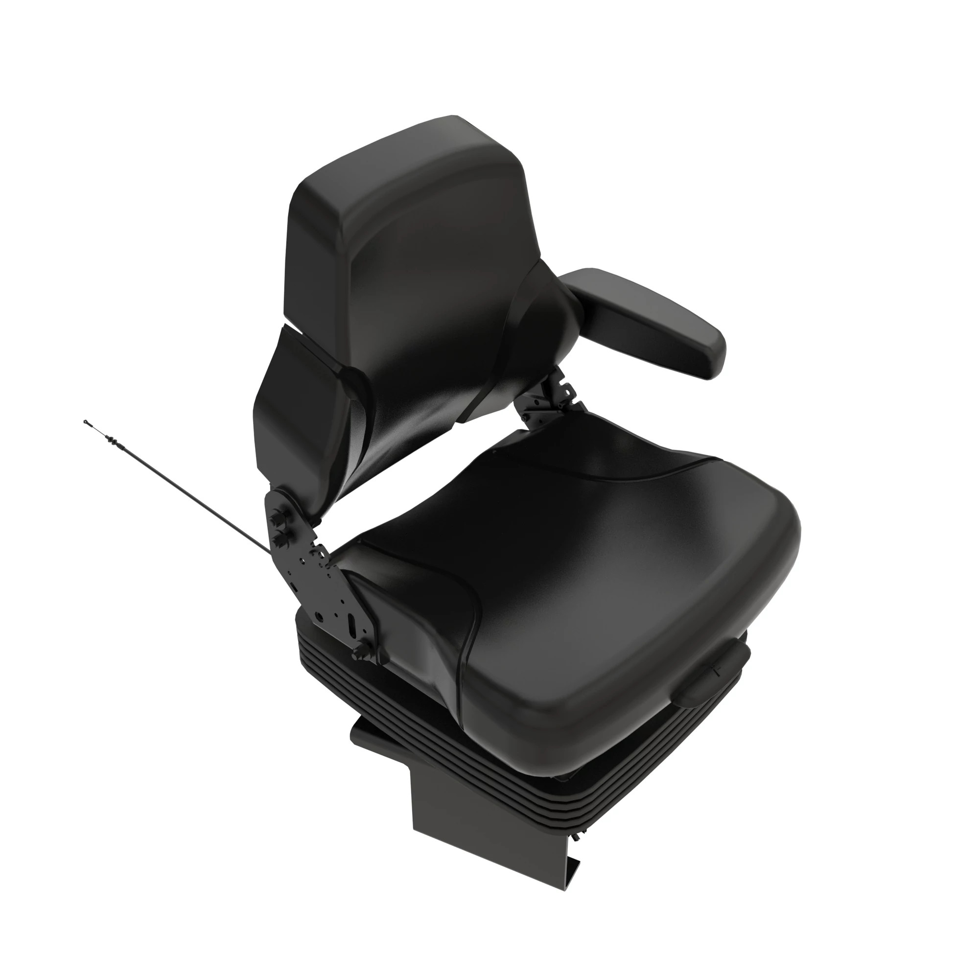 John Deere Grey Vinyl Skidder Air Suspension Seat - AT407214