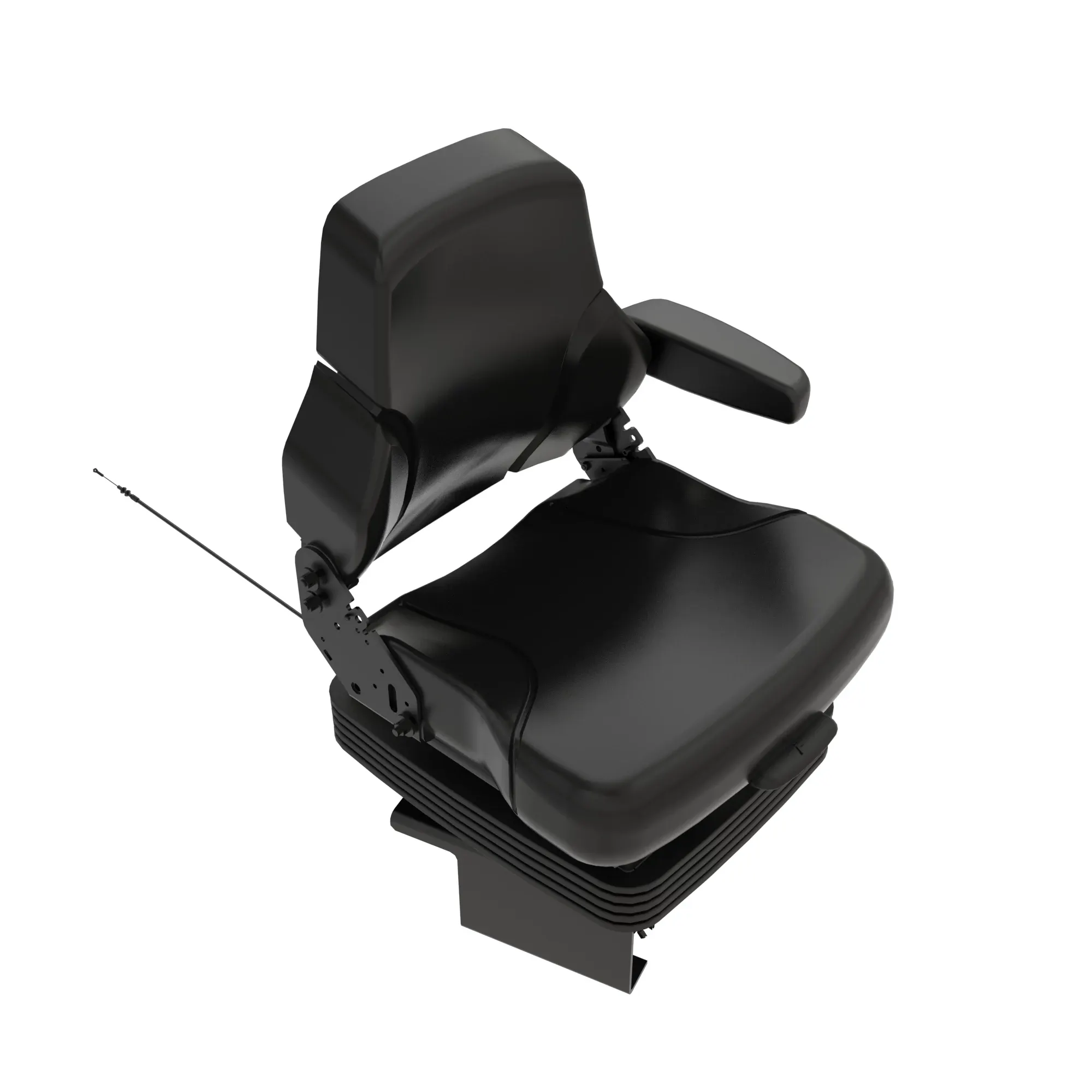 John Deere Grey Vinyl Skidder Air Suspension Seat - AT407214