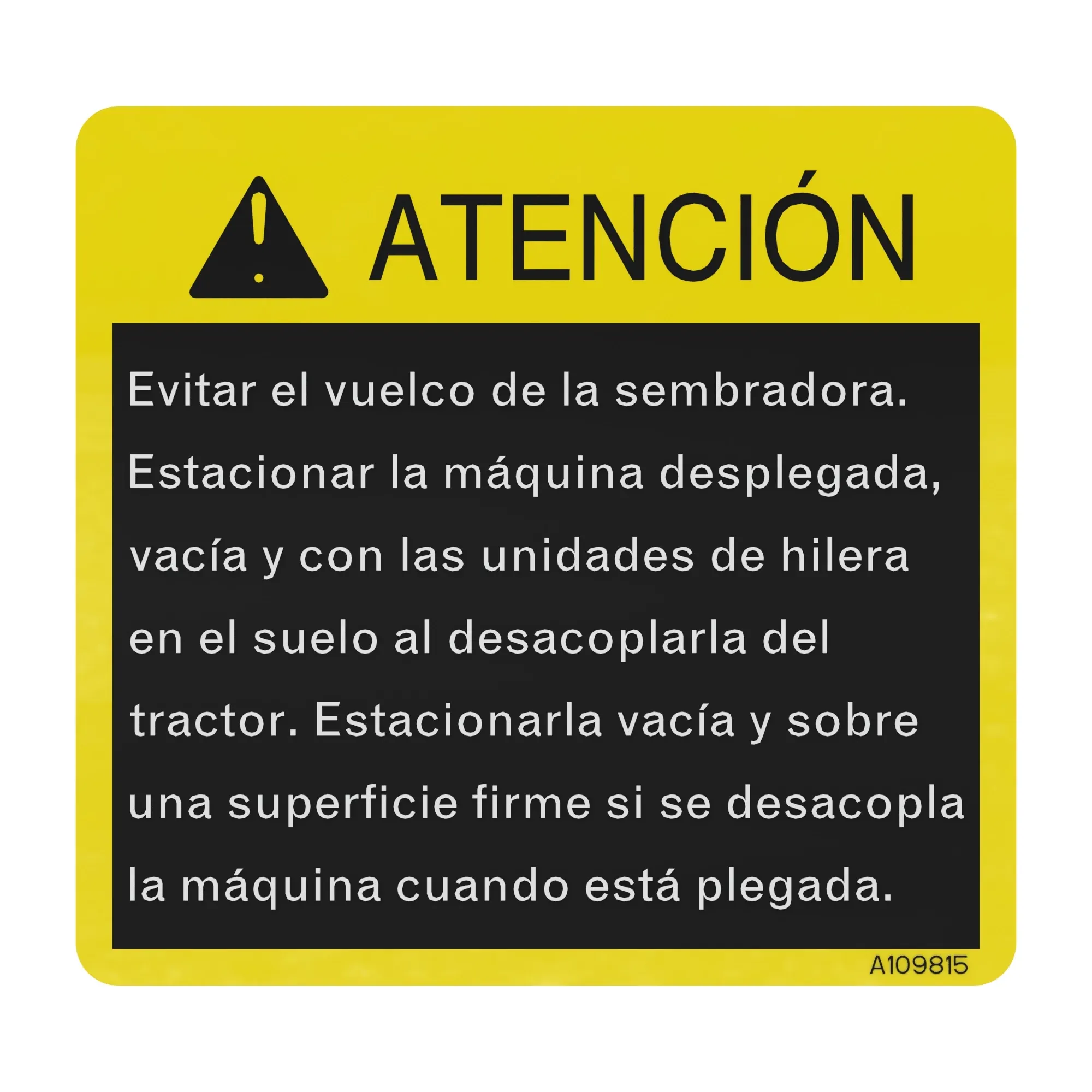 John Deere Safety Sign - A109815